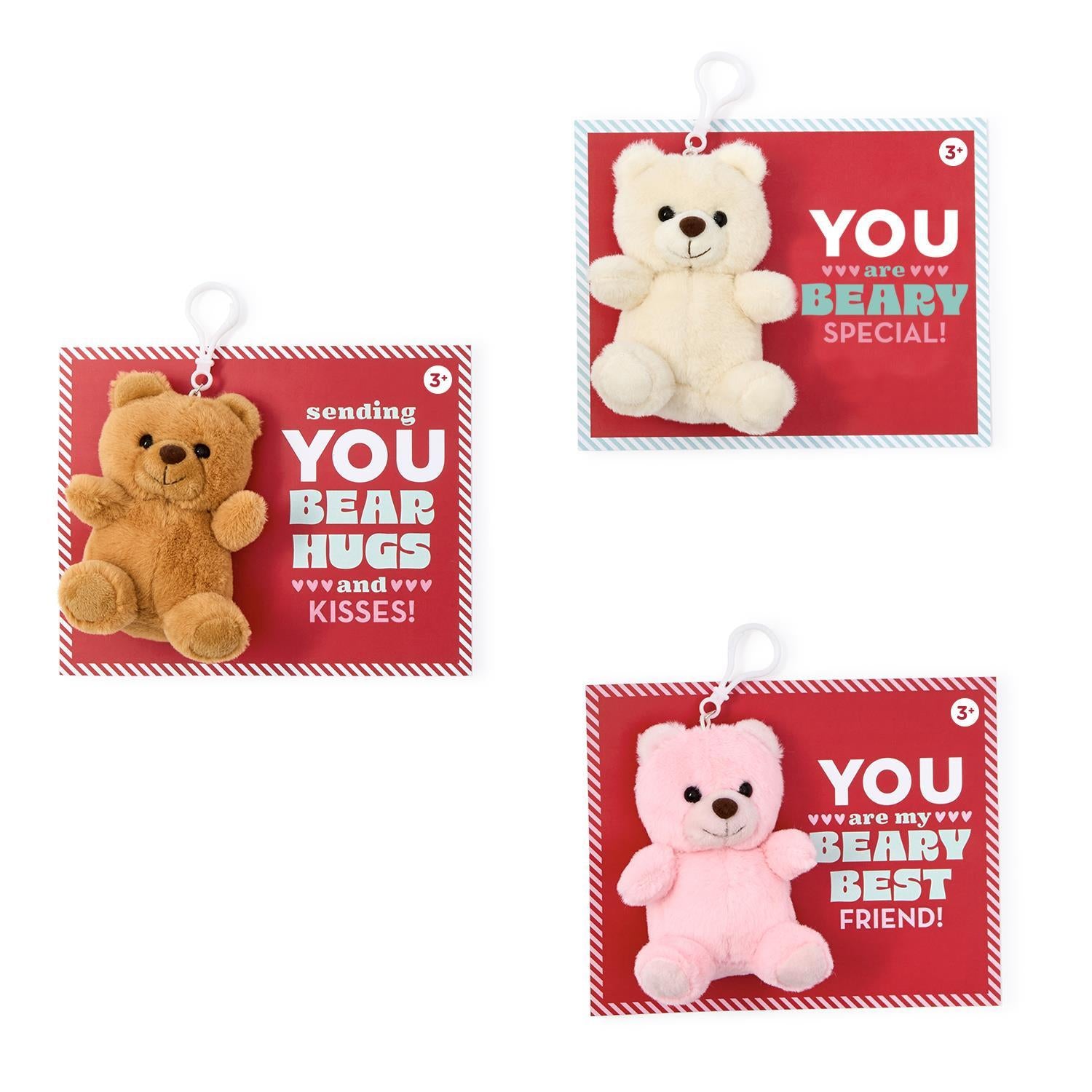 Very Beary Plush Bear on Gift Card - Brown
