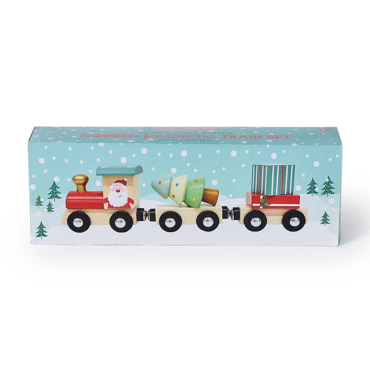 Santa's Wooden Magnetic Train Set