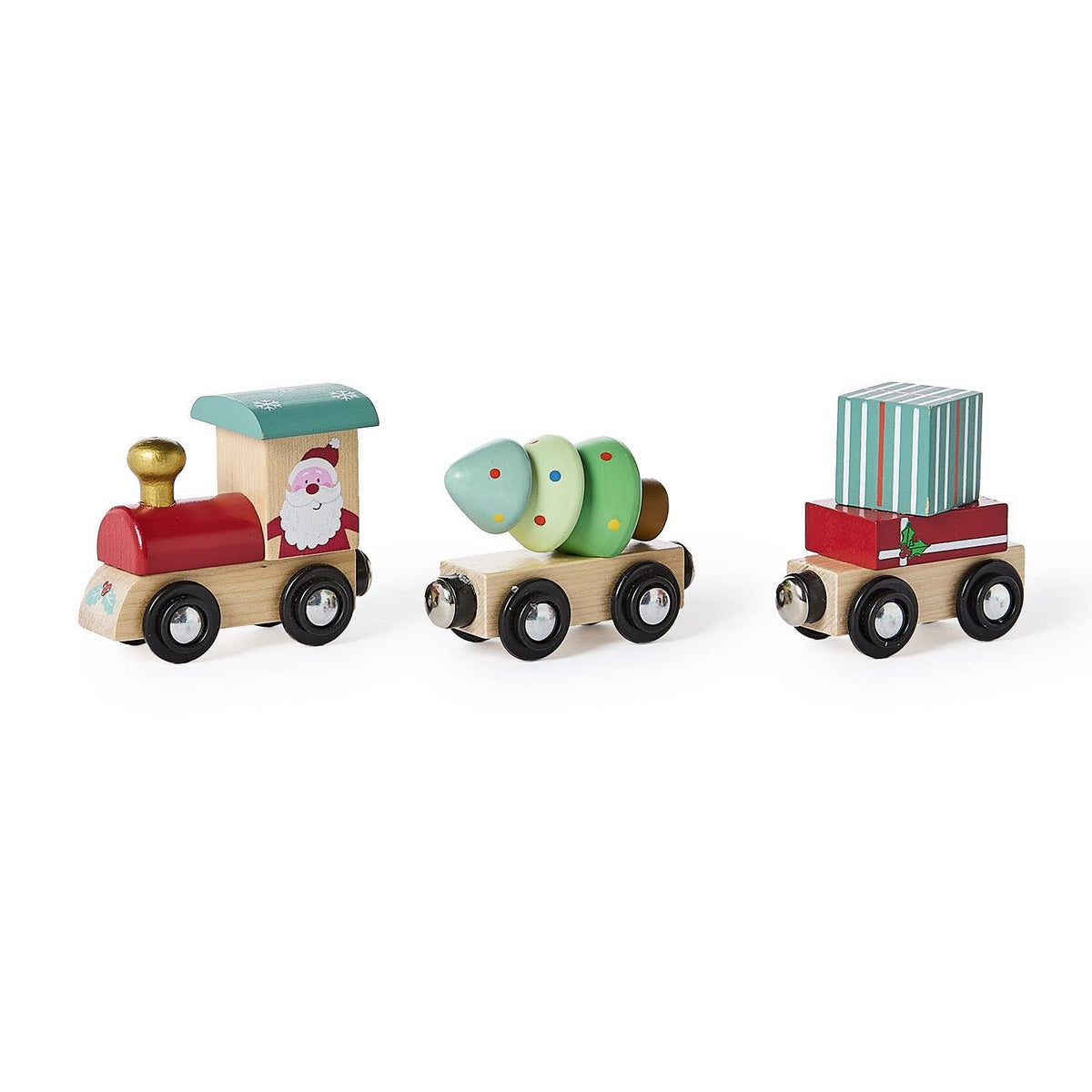 Santa's Wooden Magnetic Train Set