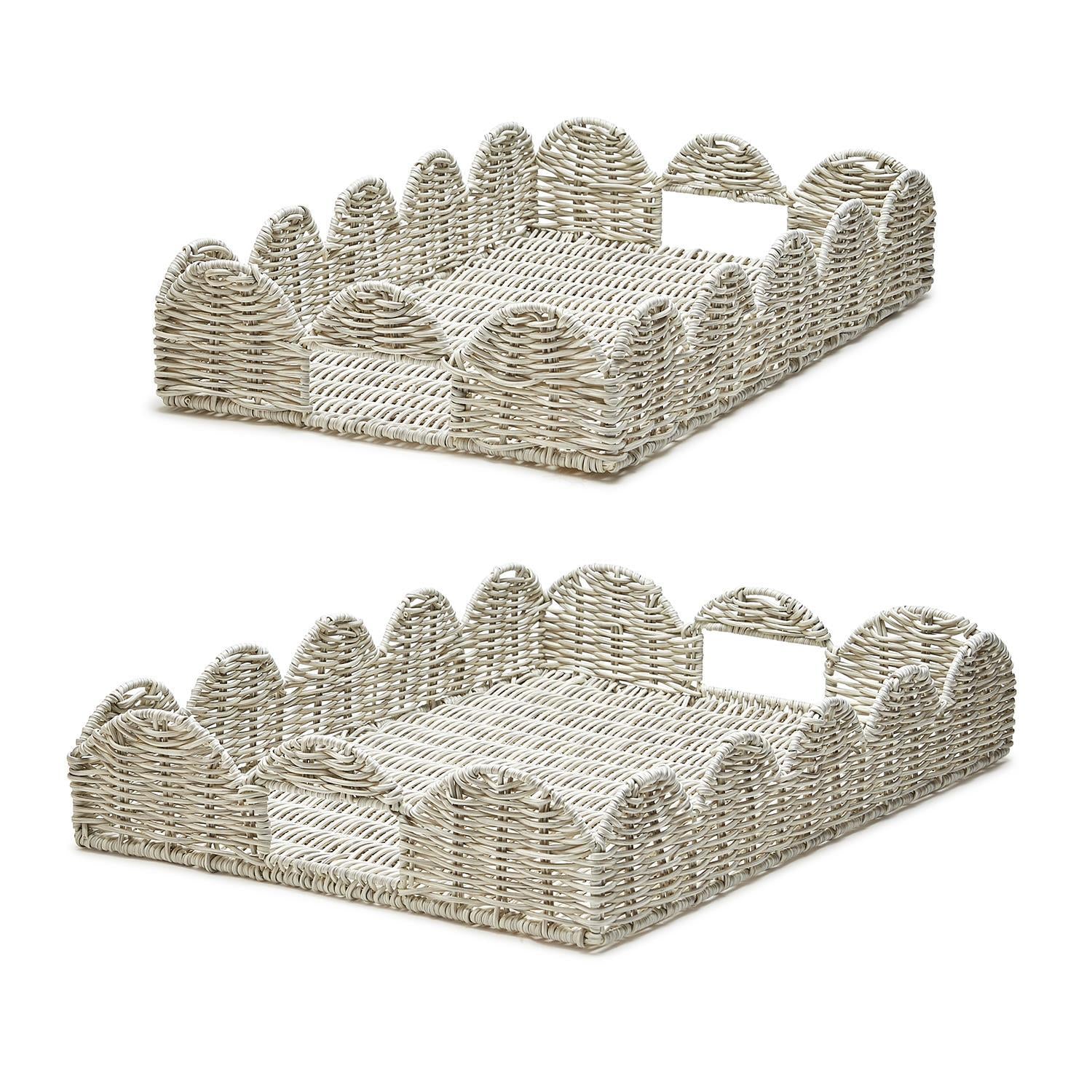 All Weather Wicker Large Tray
