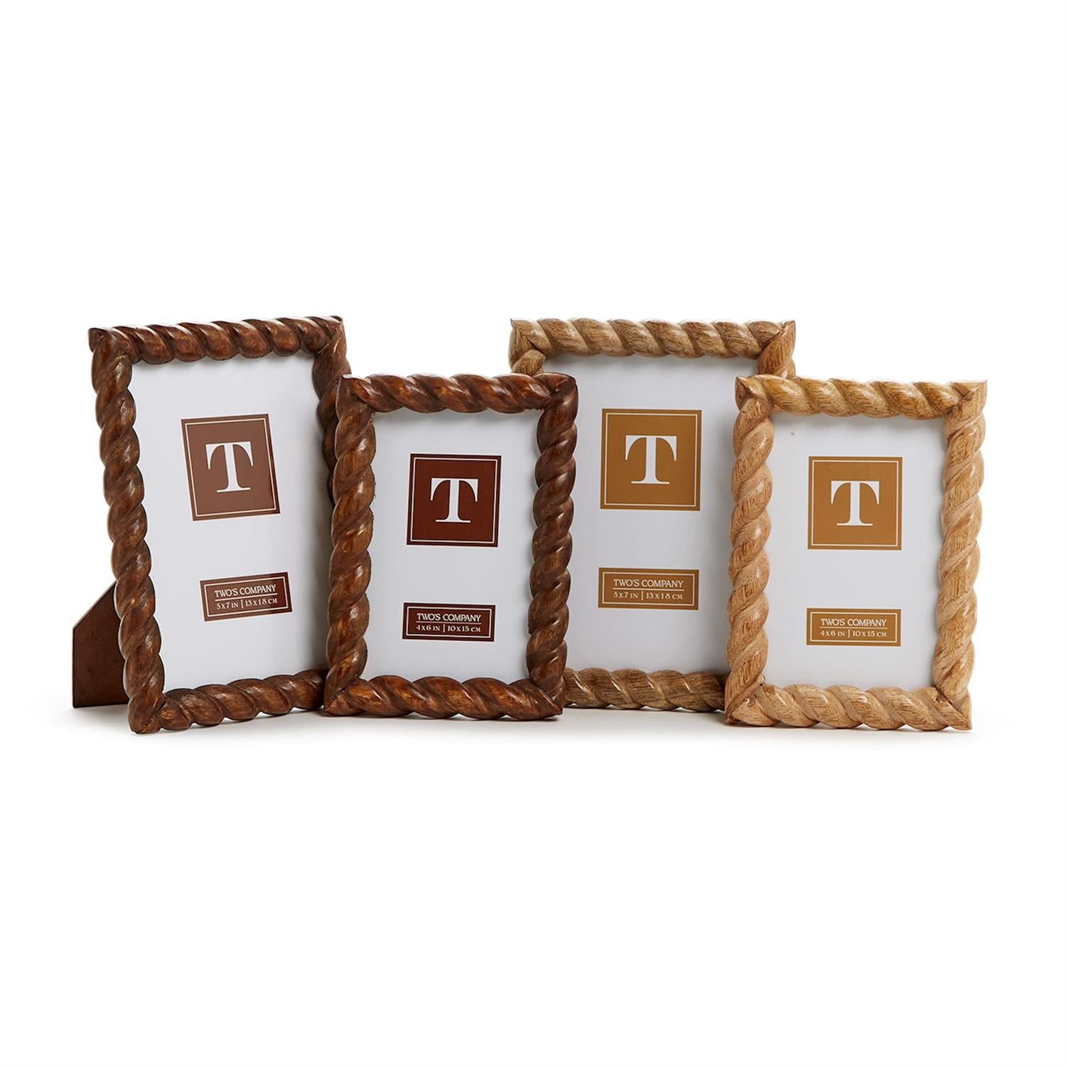 Hand-Carved Twist Photo Frame
