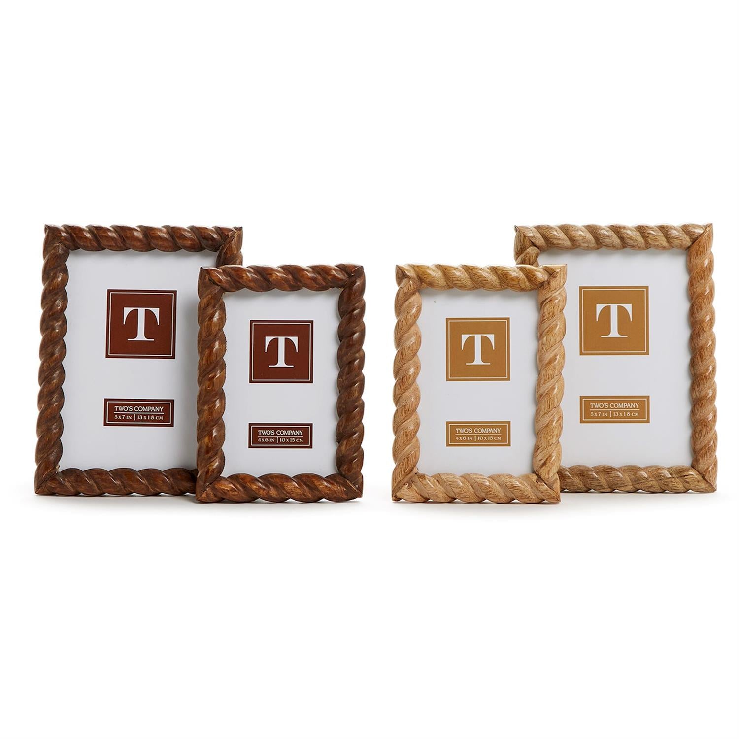 Hand-Carved Twist Photo Frame