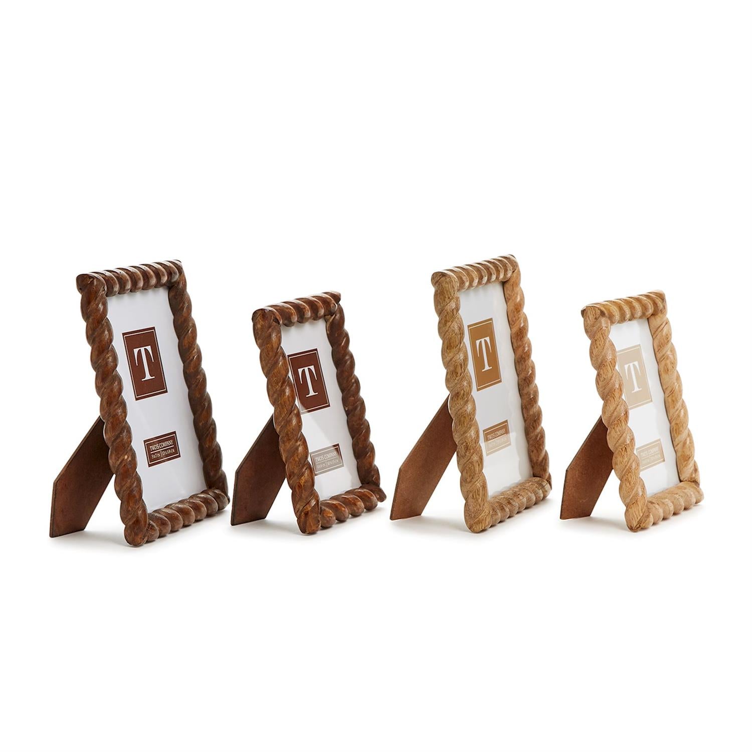 Hand-Carved Twist Photo Frame
