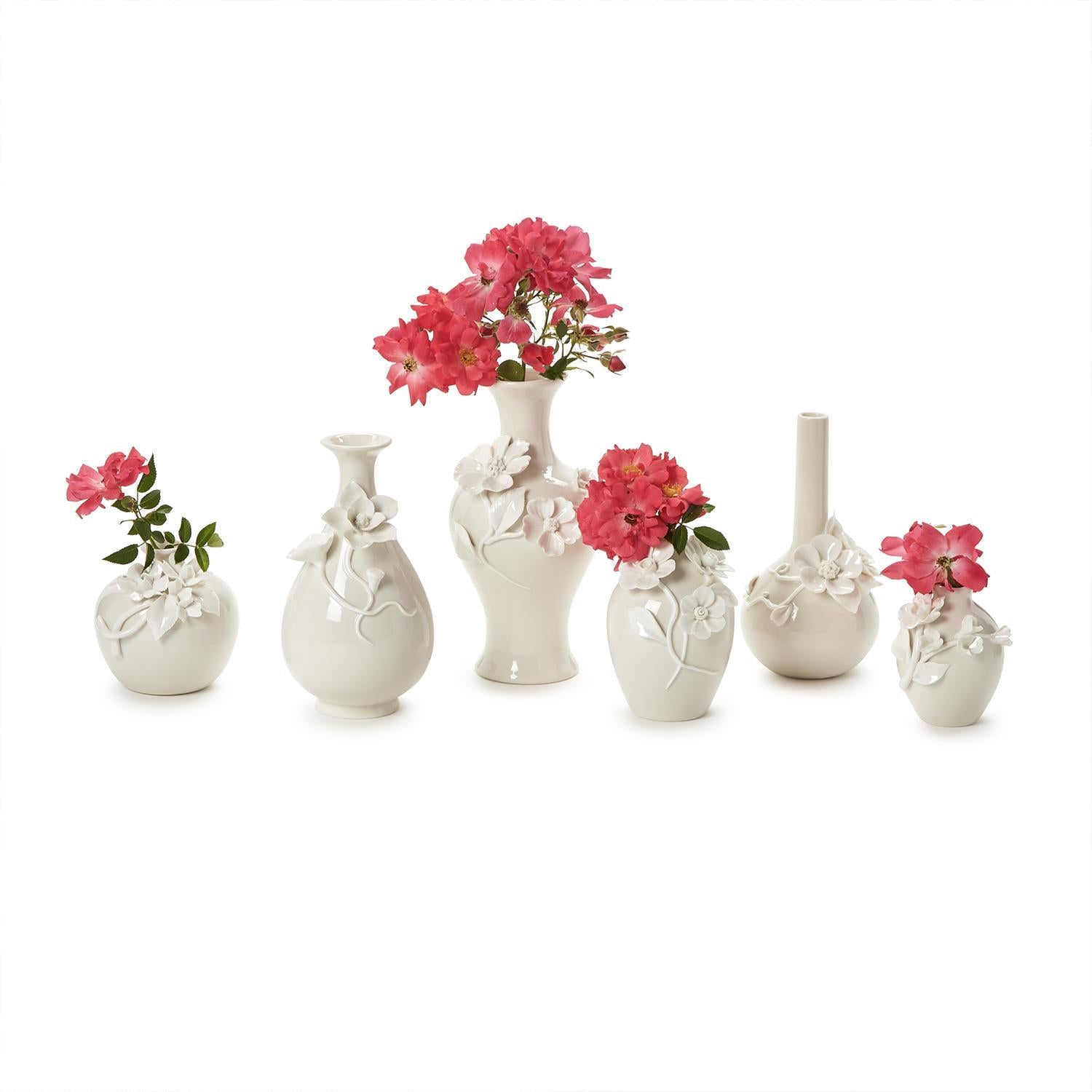 Mini Vase with Sculpted Flowers