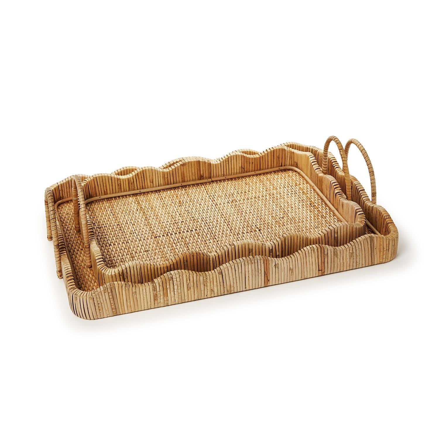 Scalloped Edge Tray with Handles