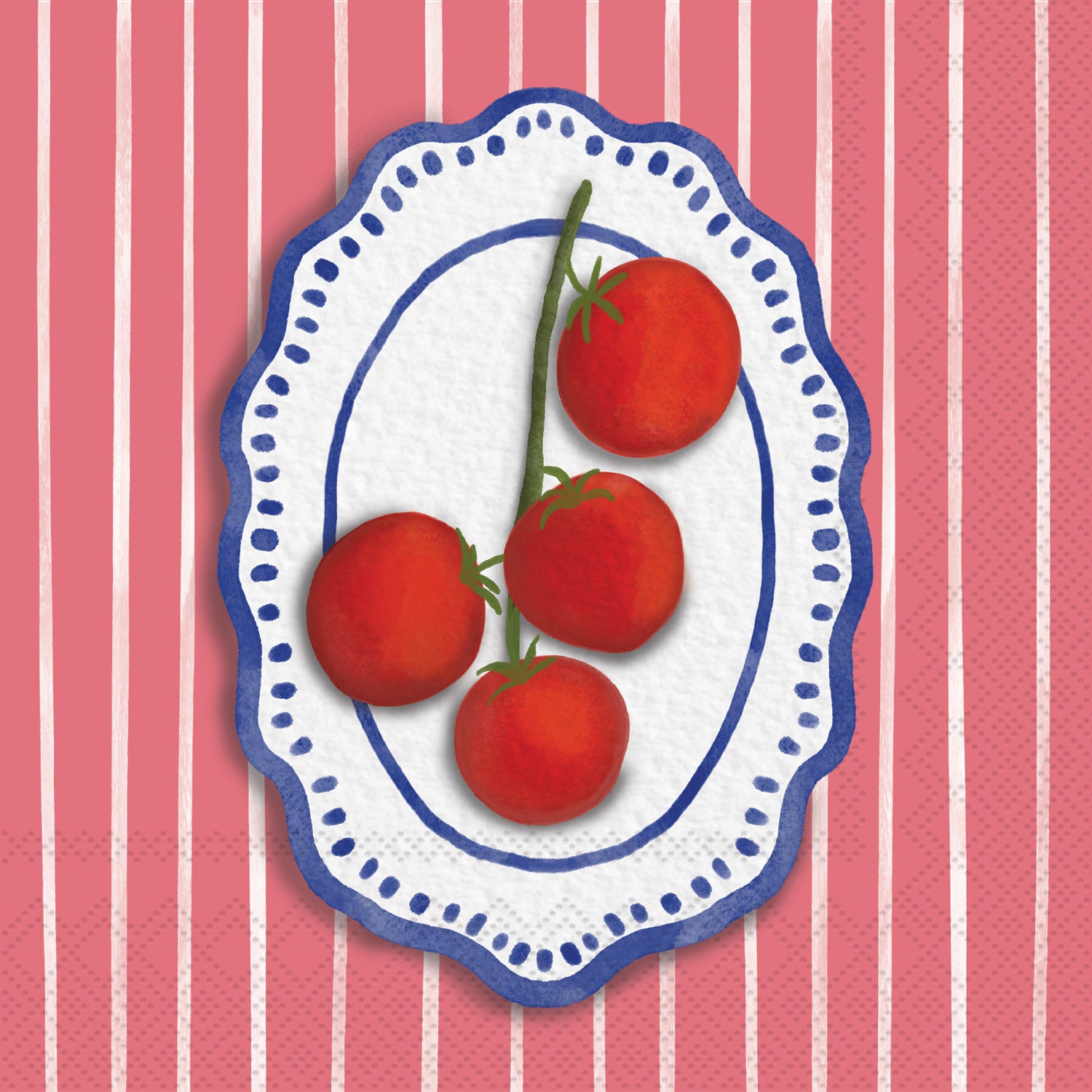Amalfi Cucina Tomatoes Paper Cocktail Napkins