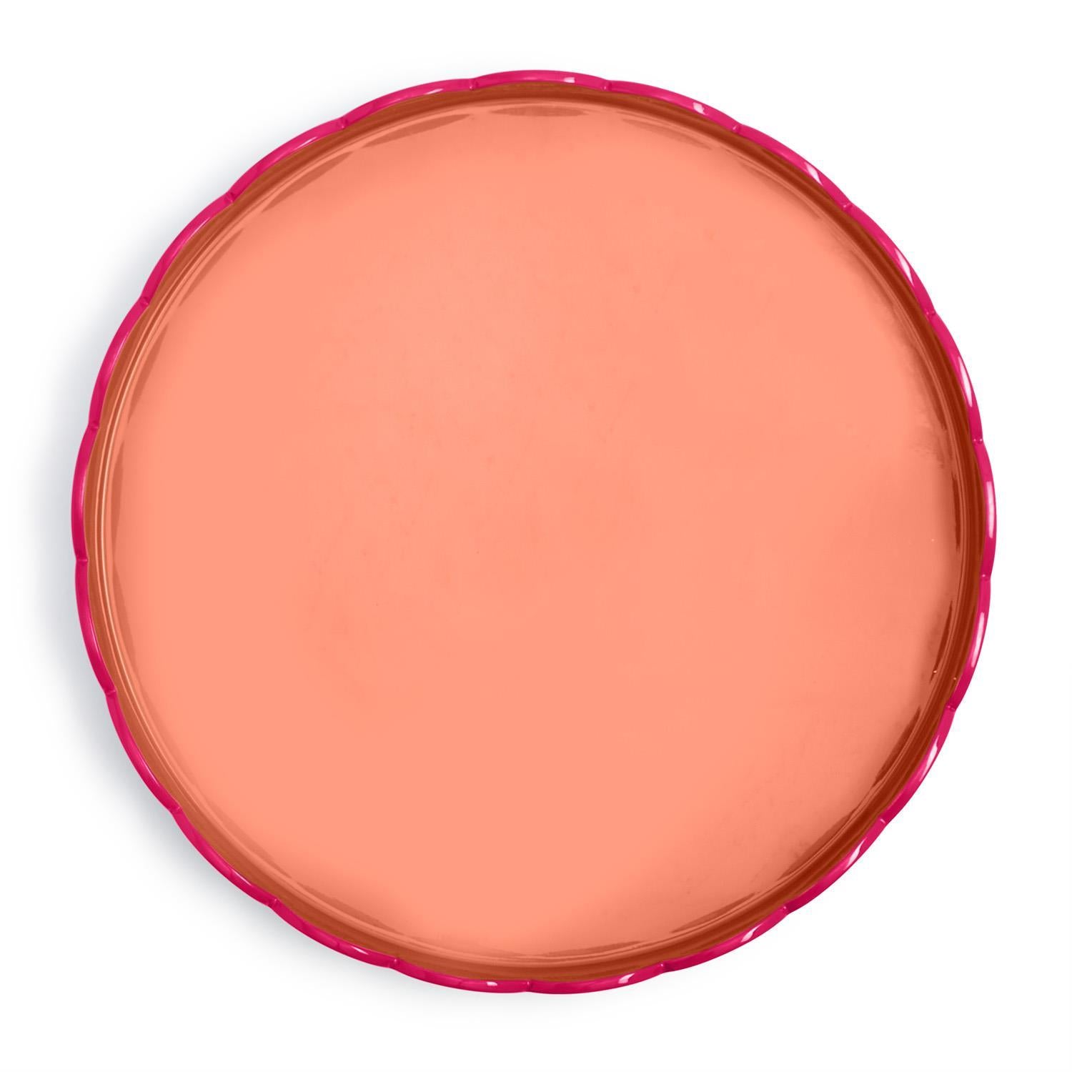 Scalloped Dual Tone Lacquered Tray