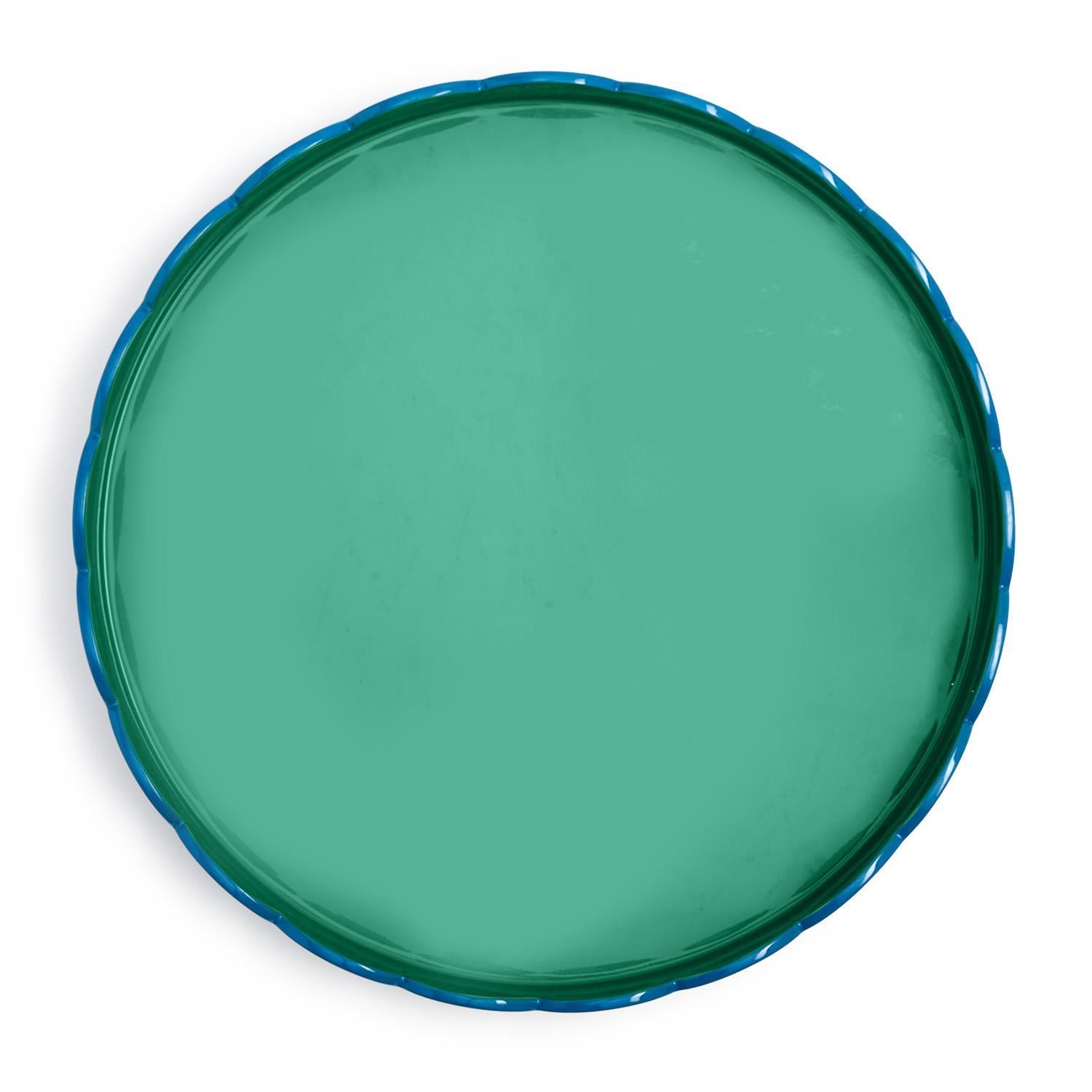 Scalloped Dual Tone Lacquered Tray