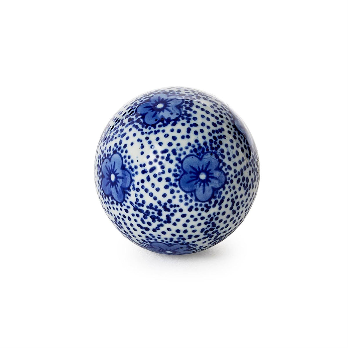 Set of 6 | Blue and White Decorative Balls