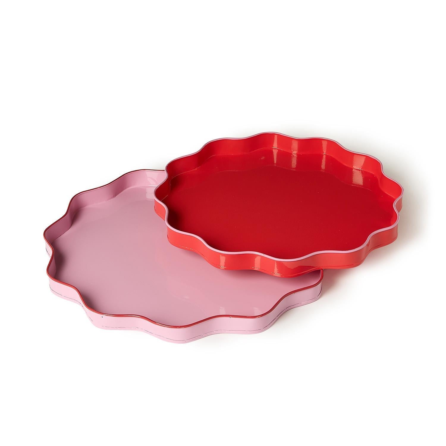 Scalloped Round Trays