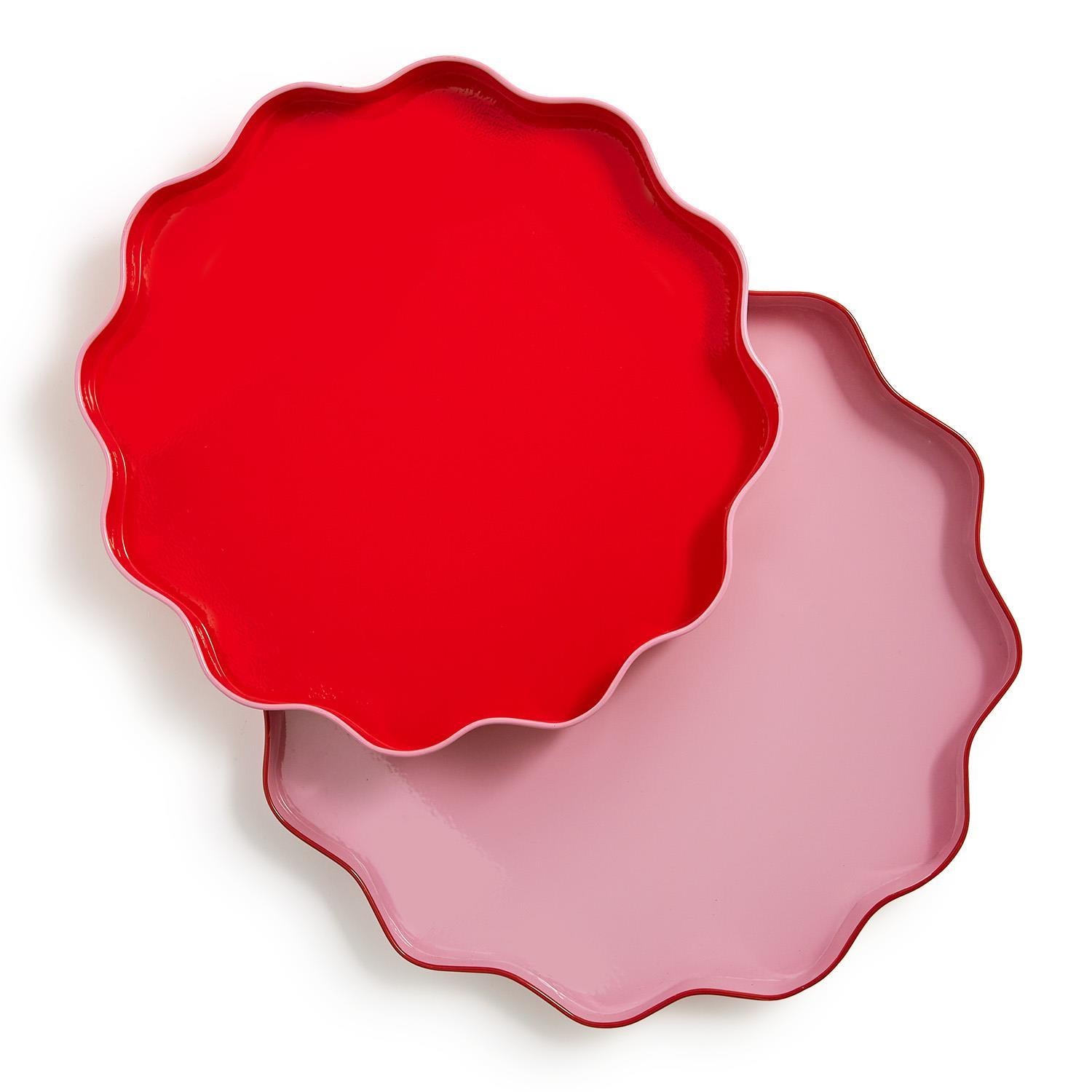 Scalloped Round Trays