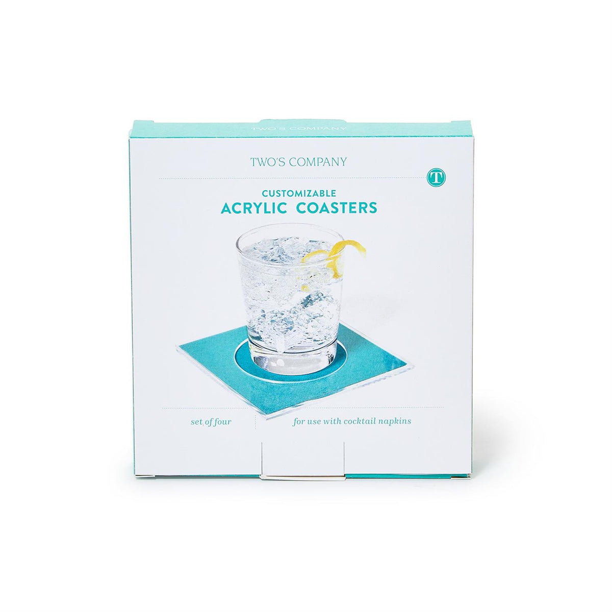 Set of 4 Cocktail Coasters in Gift Box