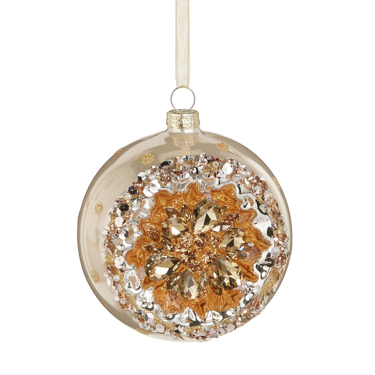 Jeweled Reflector Ball Ornament