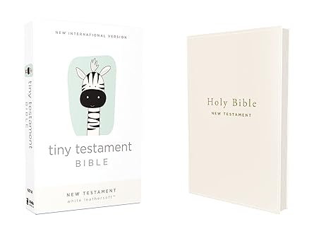 Tiny Testament Bible, Leathersoft, White