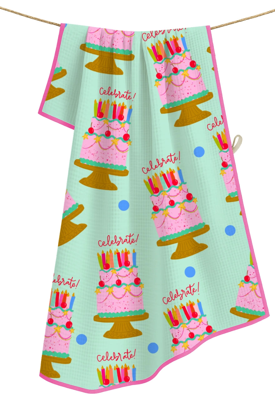 Birthday Microfiber Tea Towel