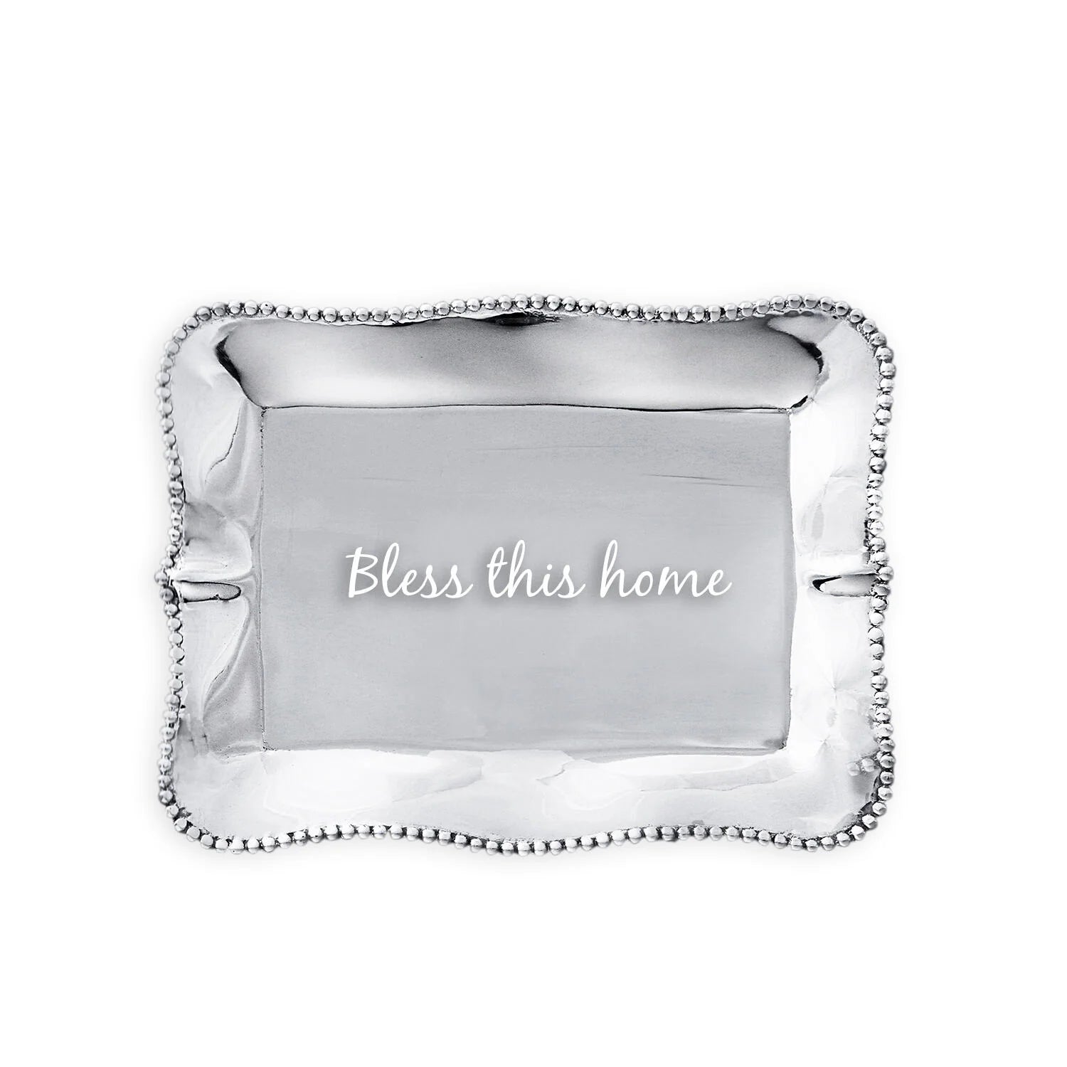 Giftables Pearl Denisse Rectangular Engraved Tray "Bless This Home"