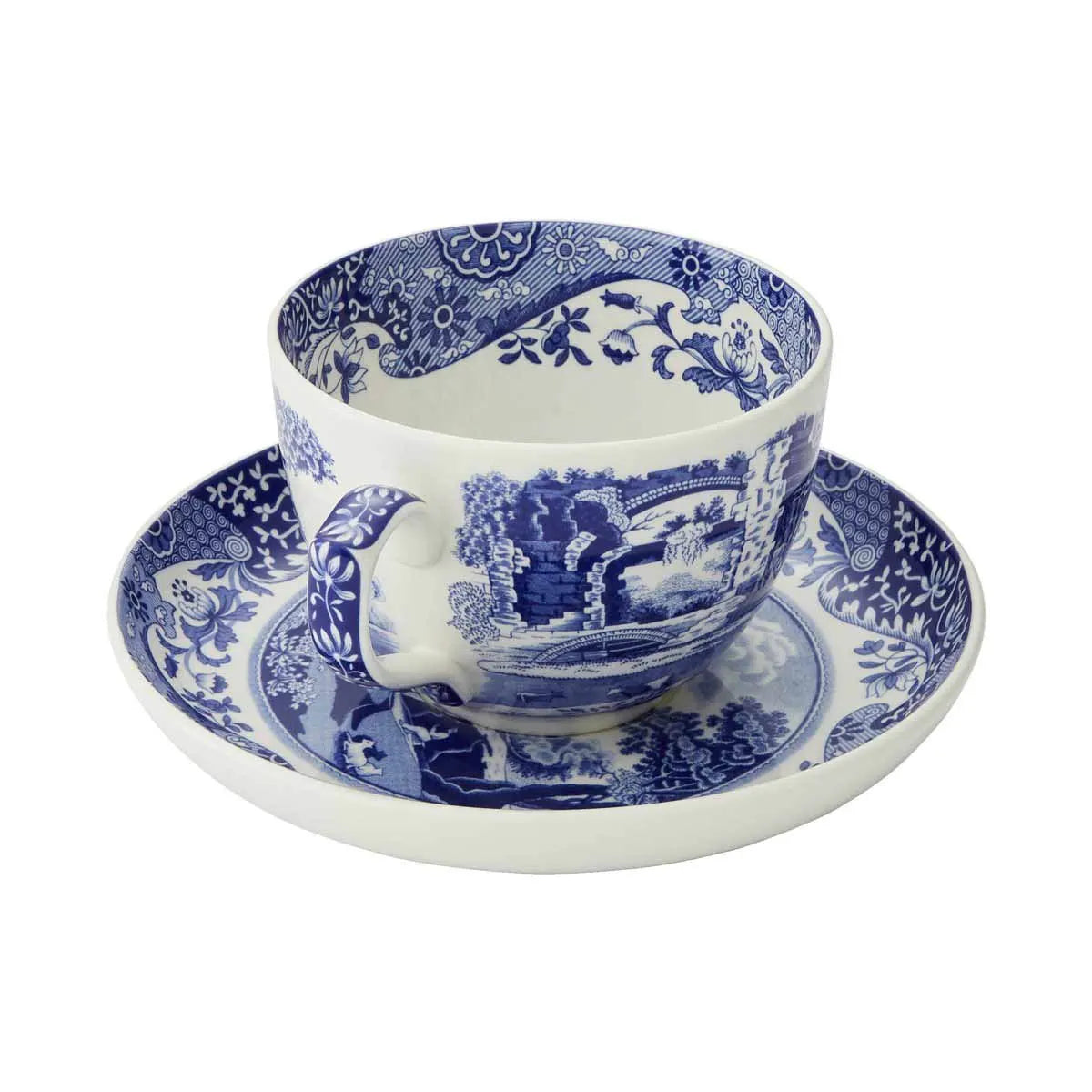 Blue Italian Tea Cup and Saucer