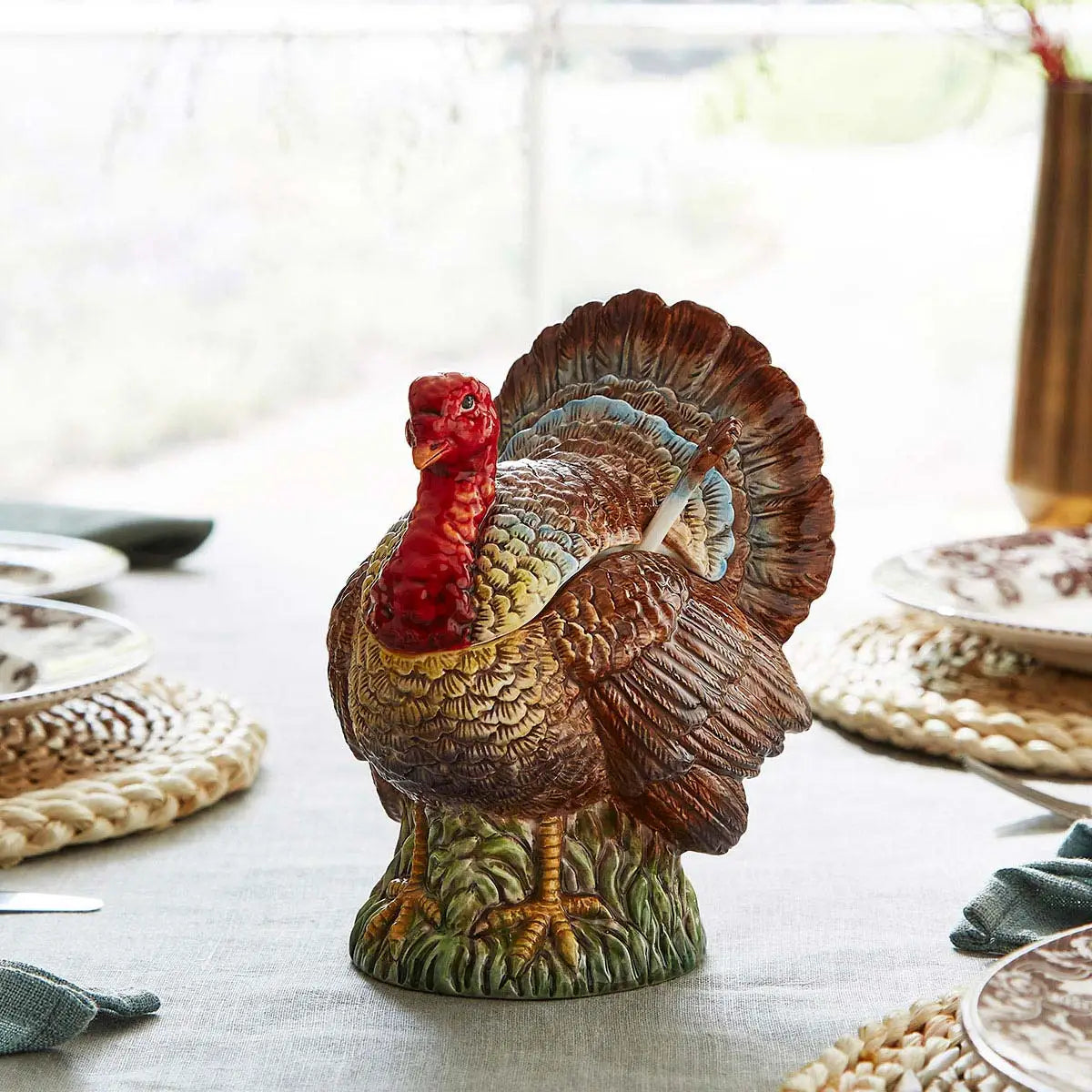 Turkey Gravy Boat and Matching Ladle