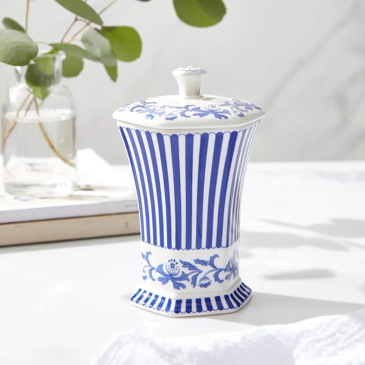 Blue Italian Steccato Mini Vase