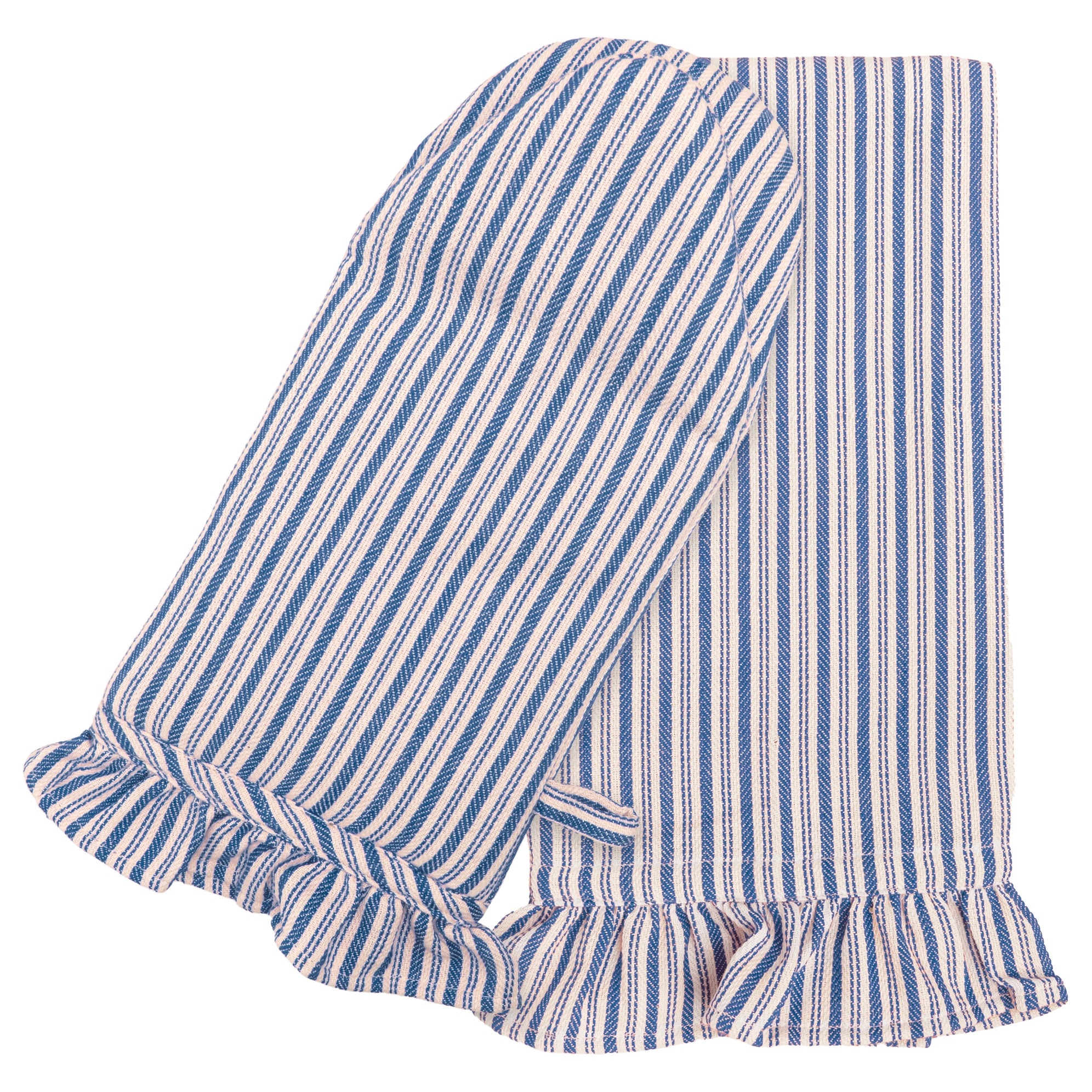 Stripe Cotton Oven Mitt & 28" Tea Towel Set