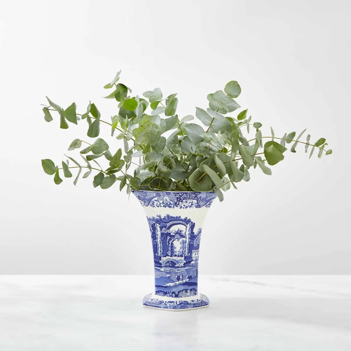 Blue Italian Hexagonal Vase