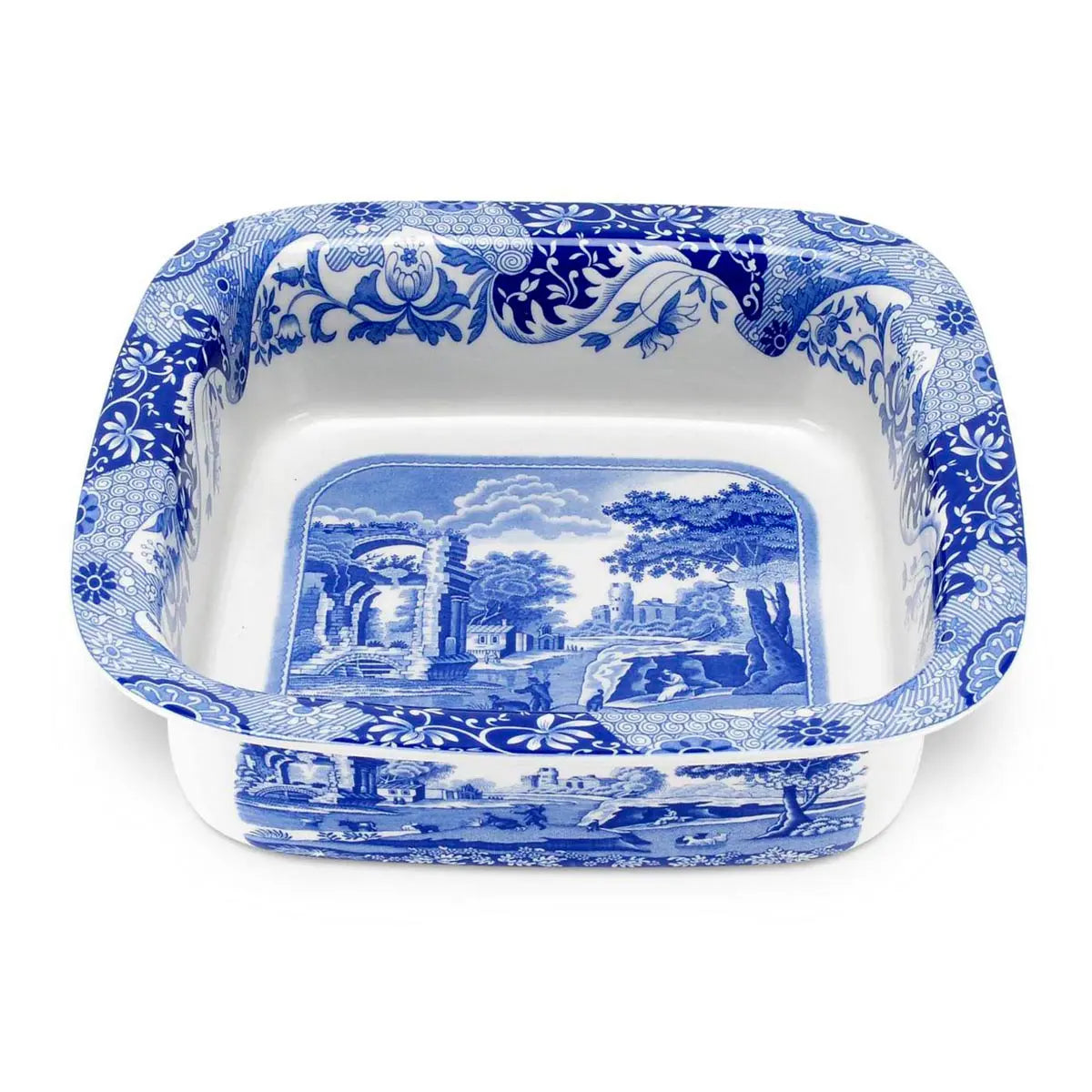 Blue Italian Square Dish