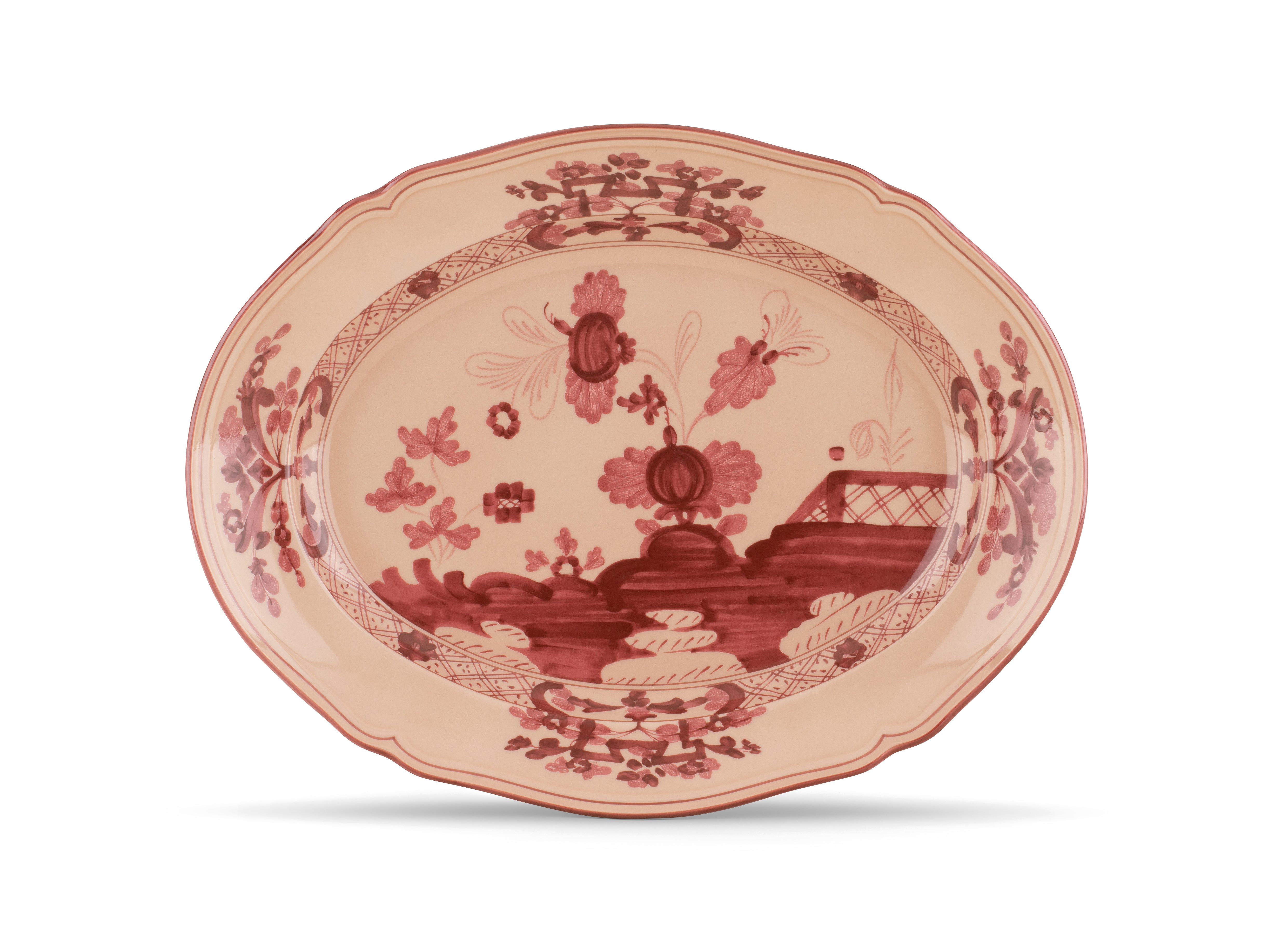 Oriente Italiano Vermiglio Oval Platter