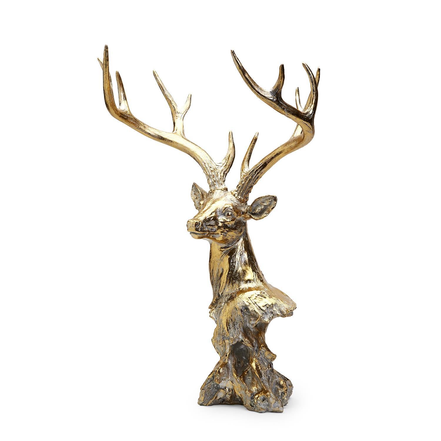 Gold Leaf Deer Décor