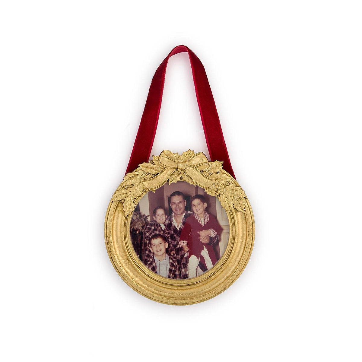 Holly Leaves Photo Frame Ornament