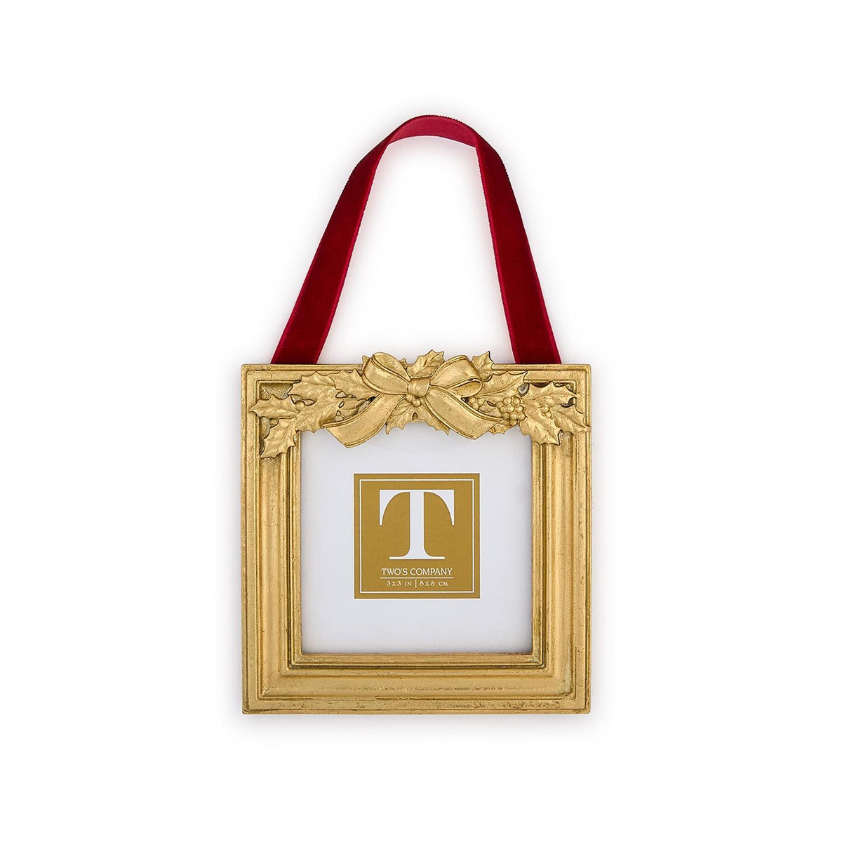 Holly Leaves Photo Frame Ornament
