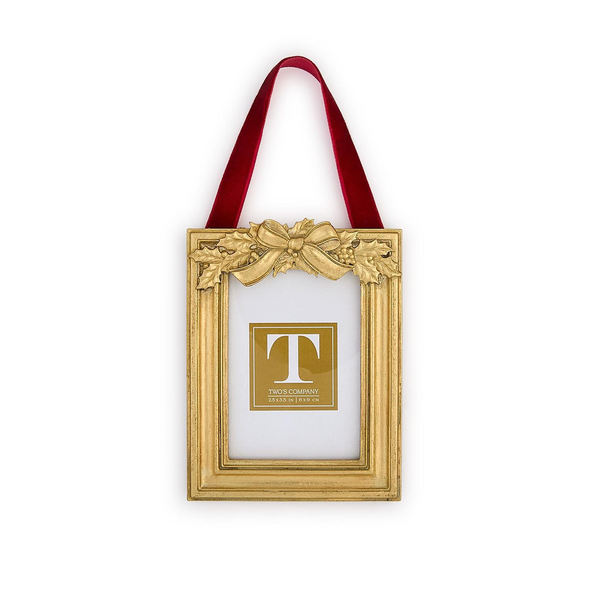 Holly Leaves Photo Frame Ornament