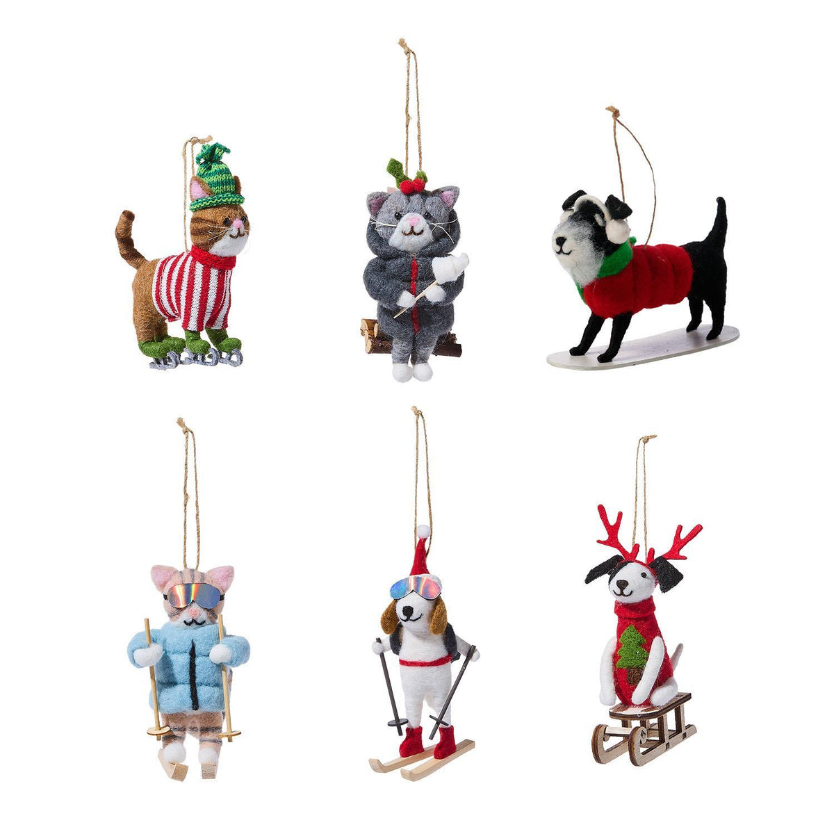 Winter Fun Felt Animal Ornament