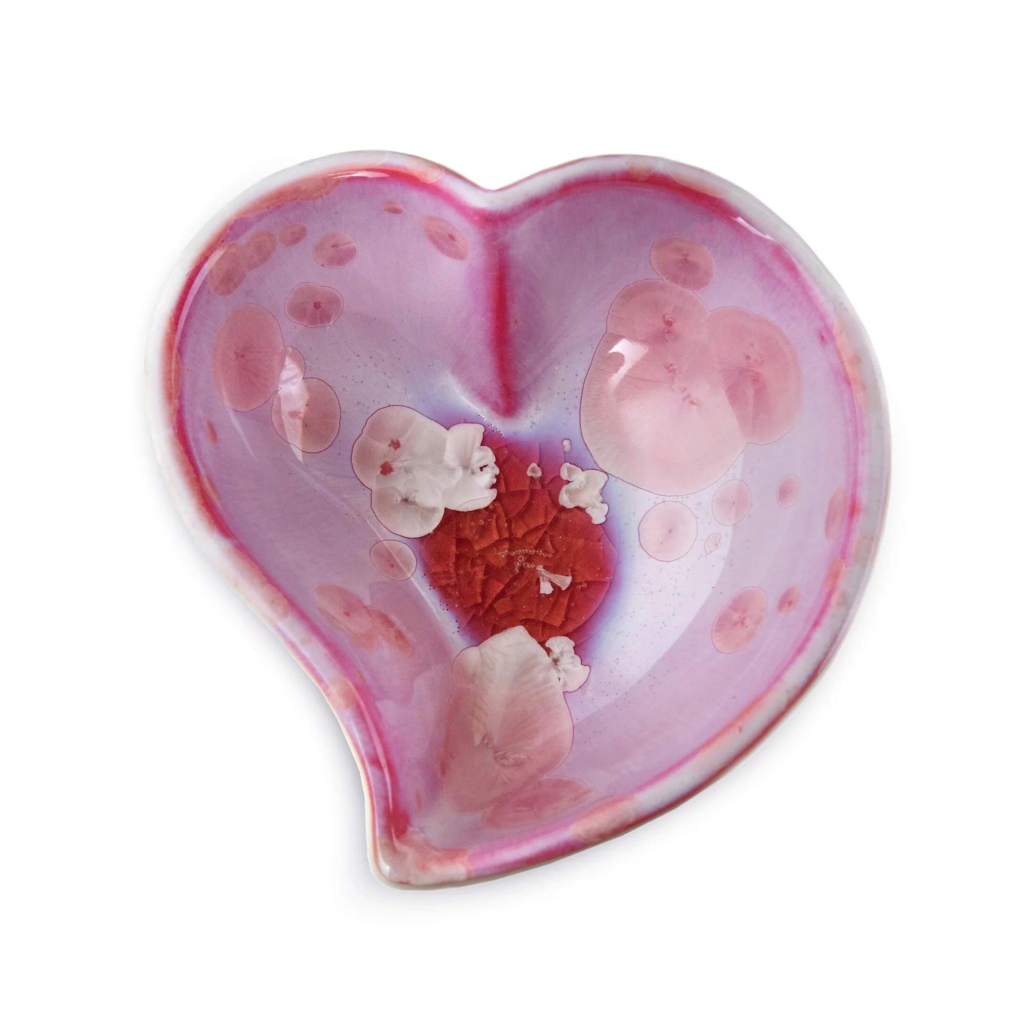 Rose Crystalline Twist Heart Bowl - Small