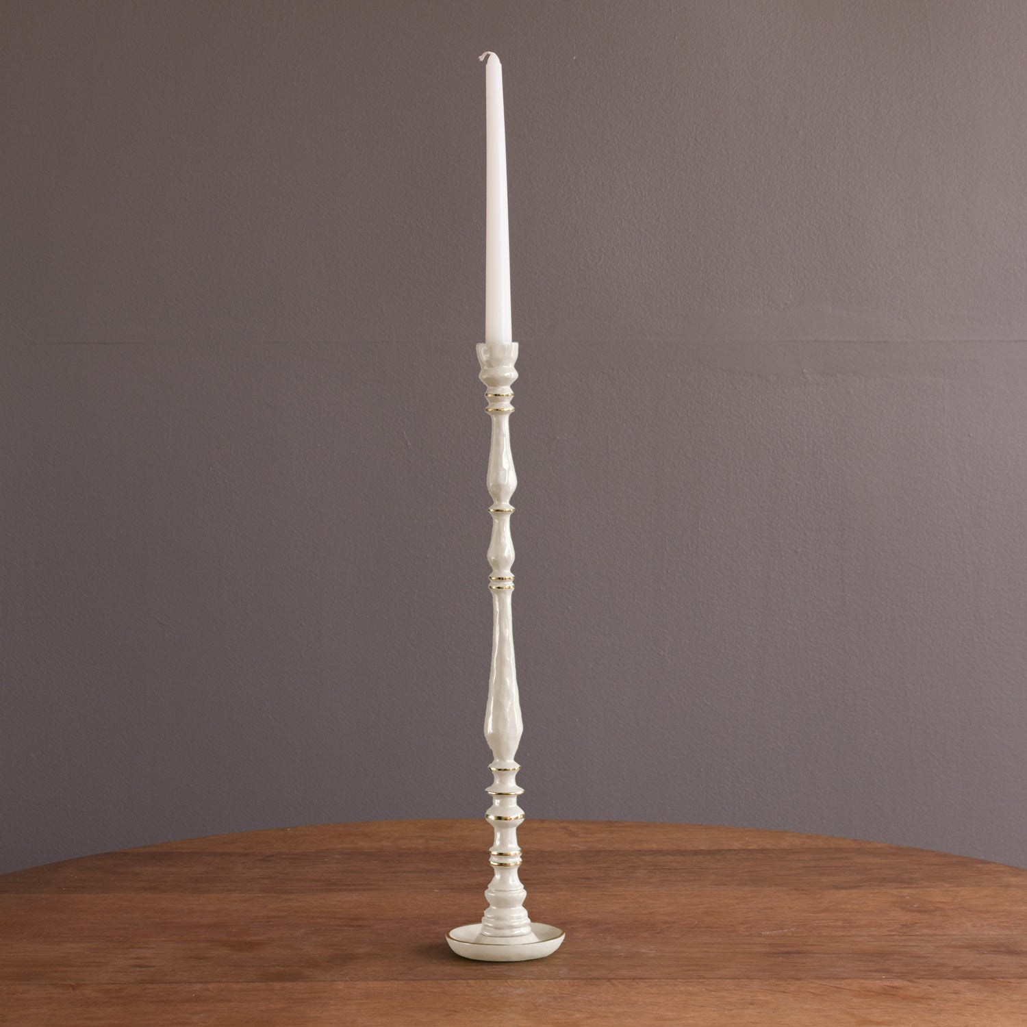 ENCANTO Crosby Large Candlestick Holder (Cream)