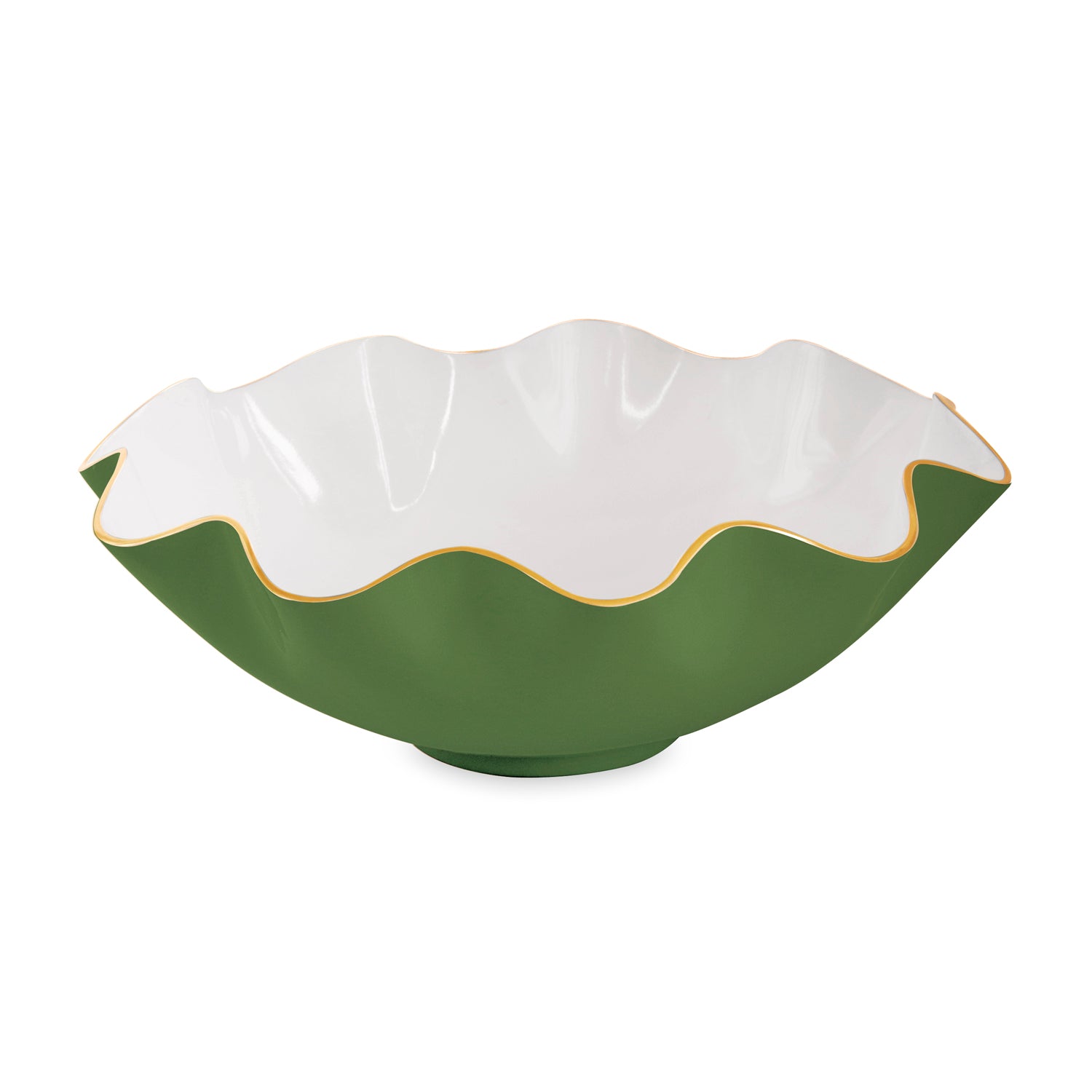 ENCANTO Carola Extra Large Bowl (Leaf Green and White)