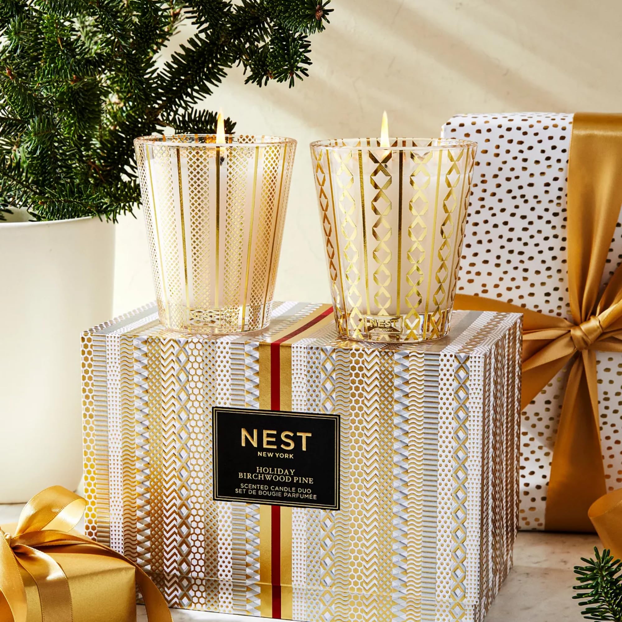 Classic Candle Duo Set: Holiday & Birchwood Pine