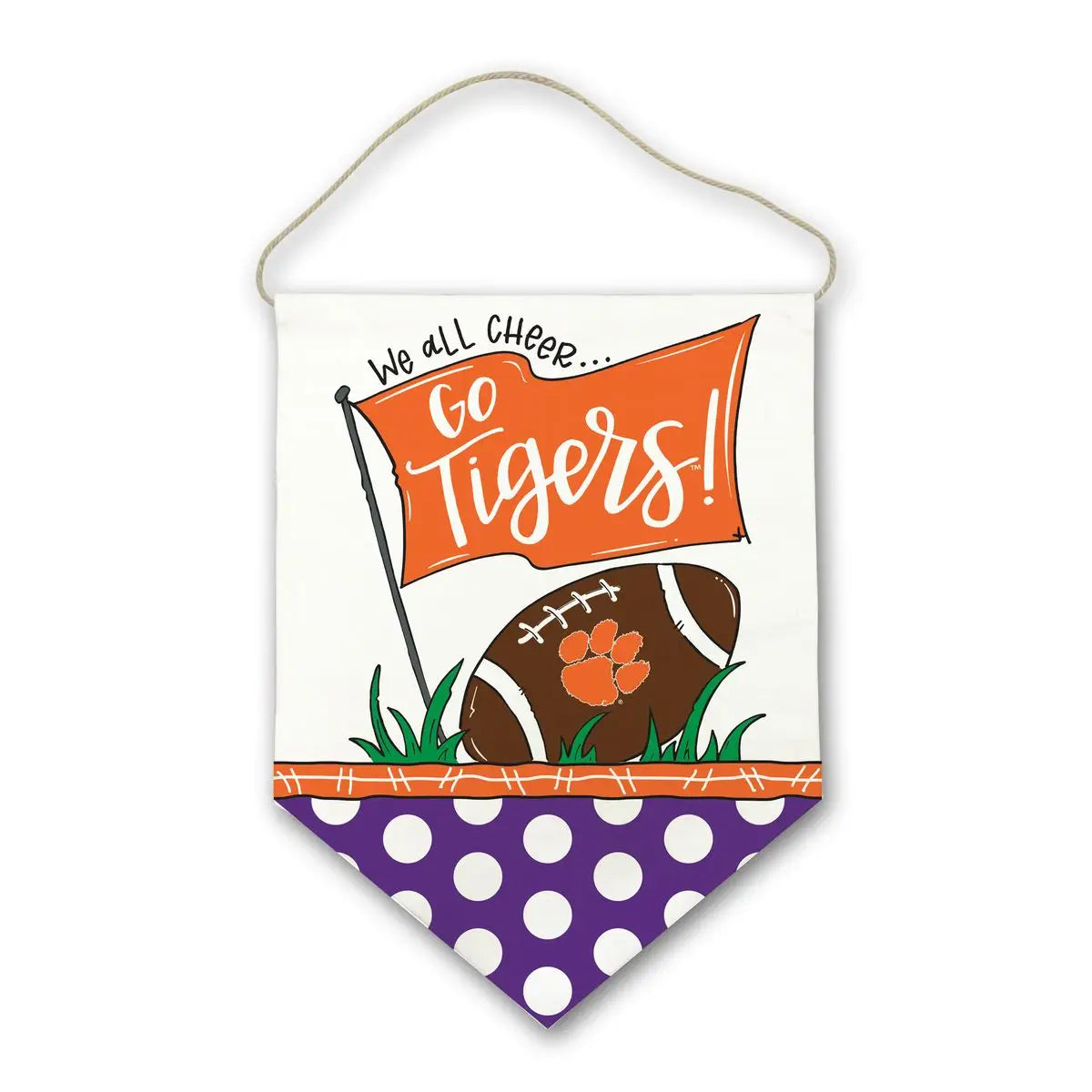 Clemson We All Cheer Doorhanger
