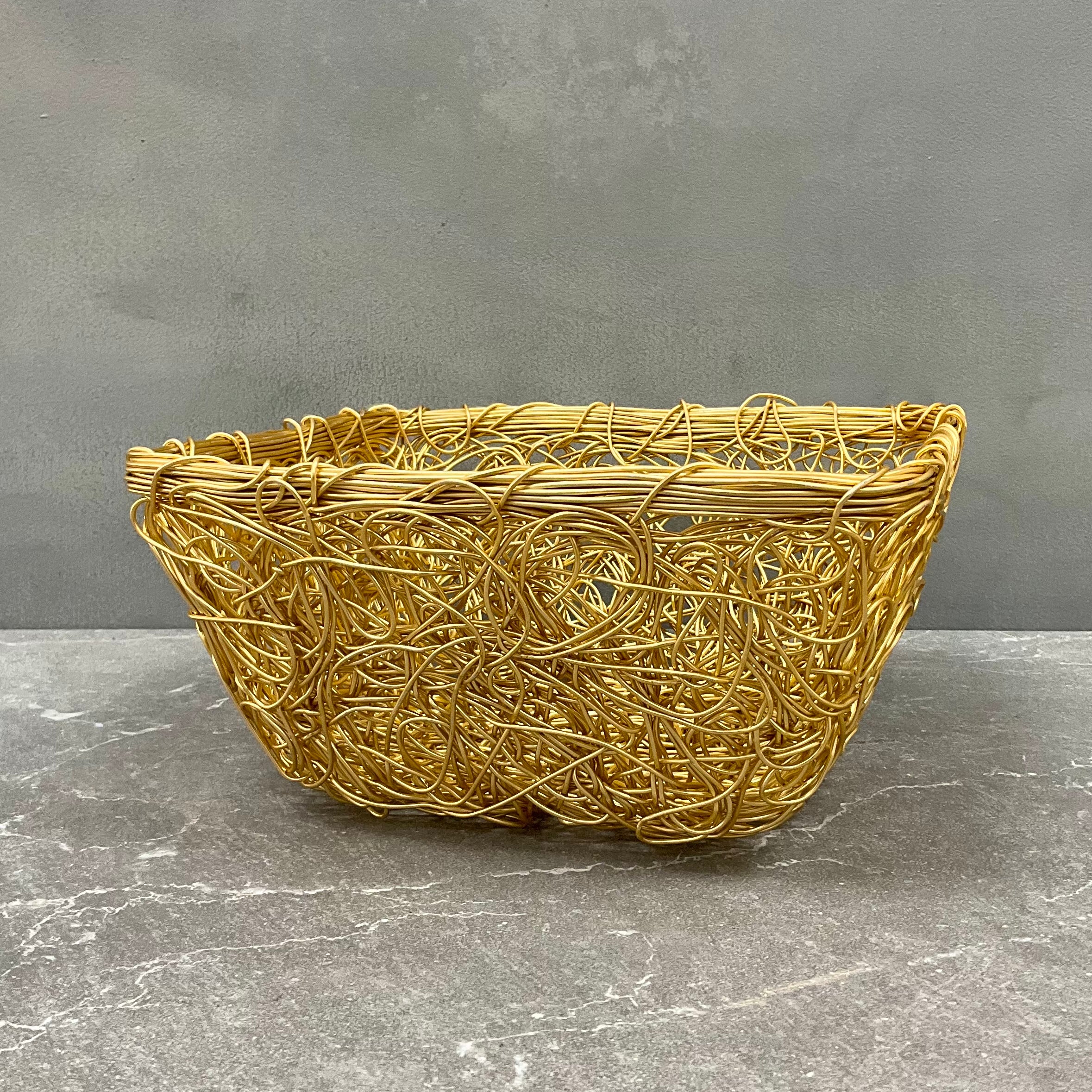 Gilded Twist Square Basket
