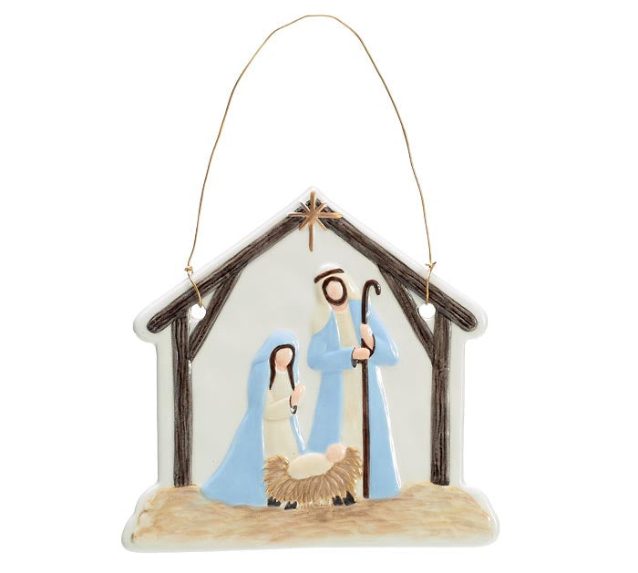 Humble Hope Nativity Ceramic Ornament