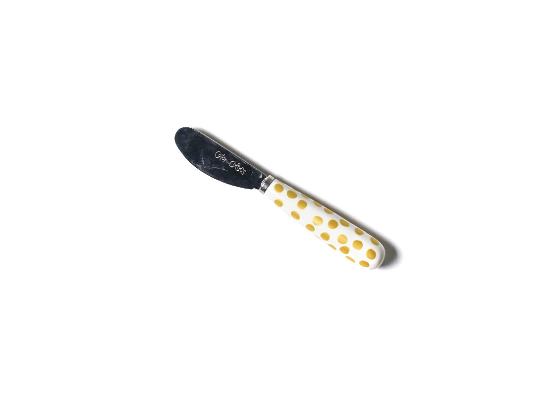 GOLD SMALL DOT APPETIZER SPREADER