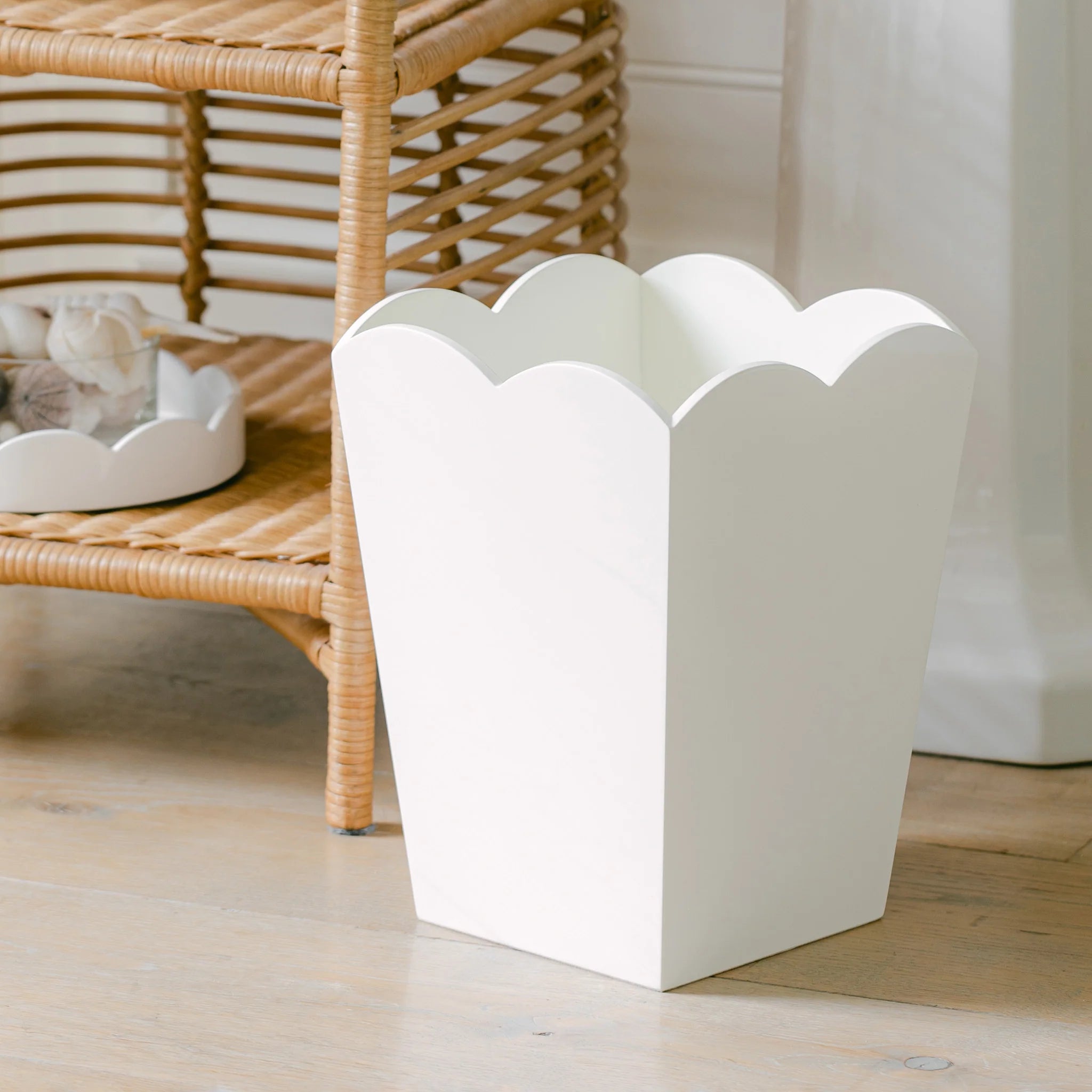 Scalloped Lacquer Bin