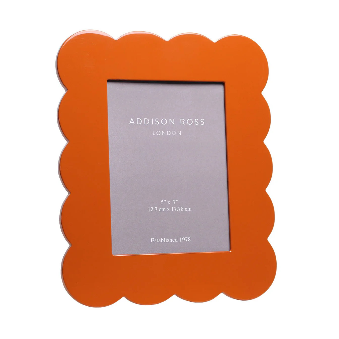 Orange Scalloped Lacquer Photo Frame | 5x7