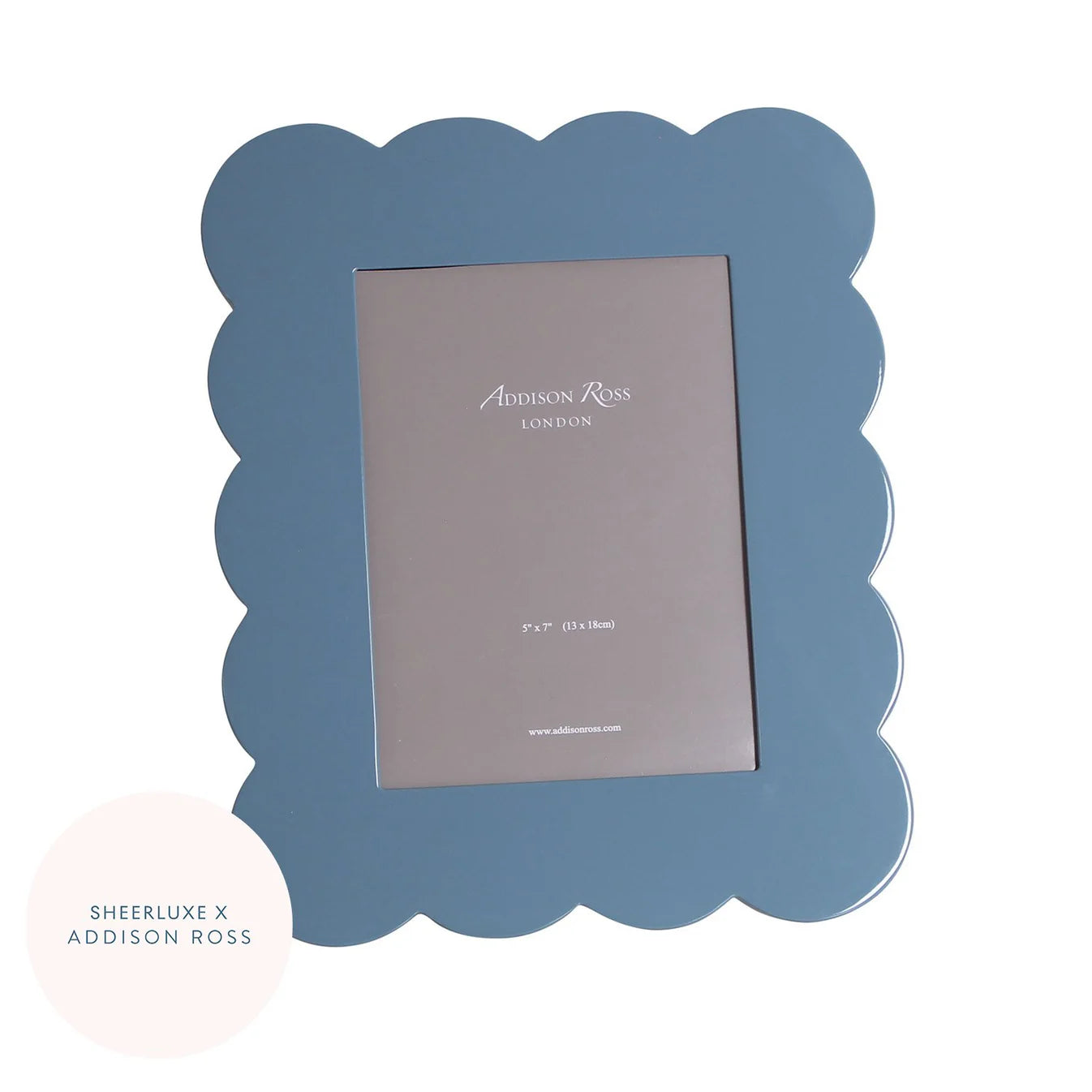Chambray Blue Lacquered Scallop Photo Frame |5x7| – Limited Edition