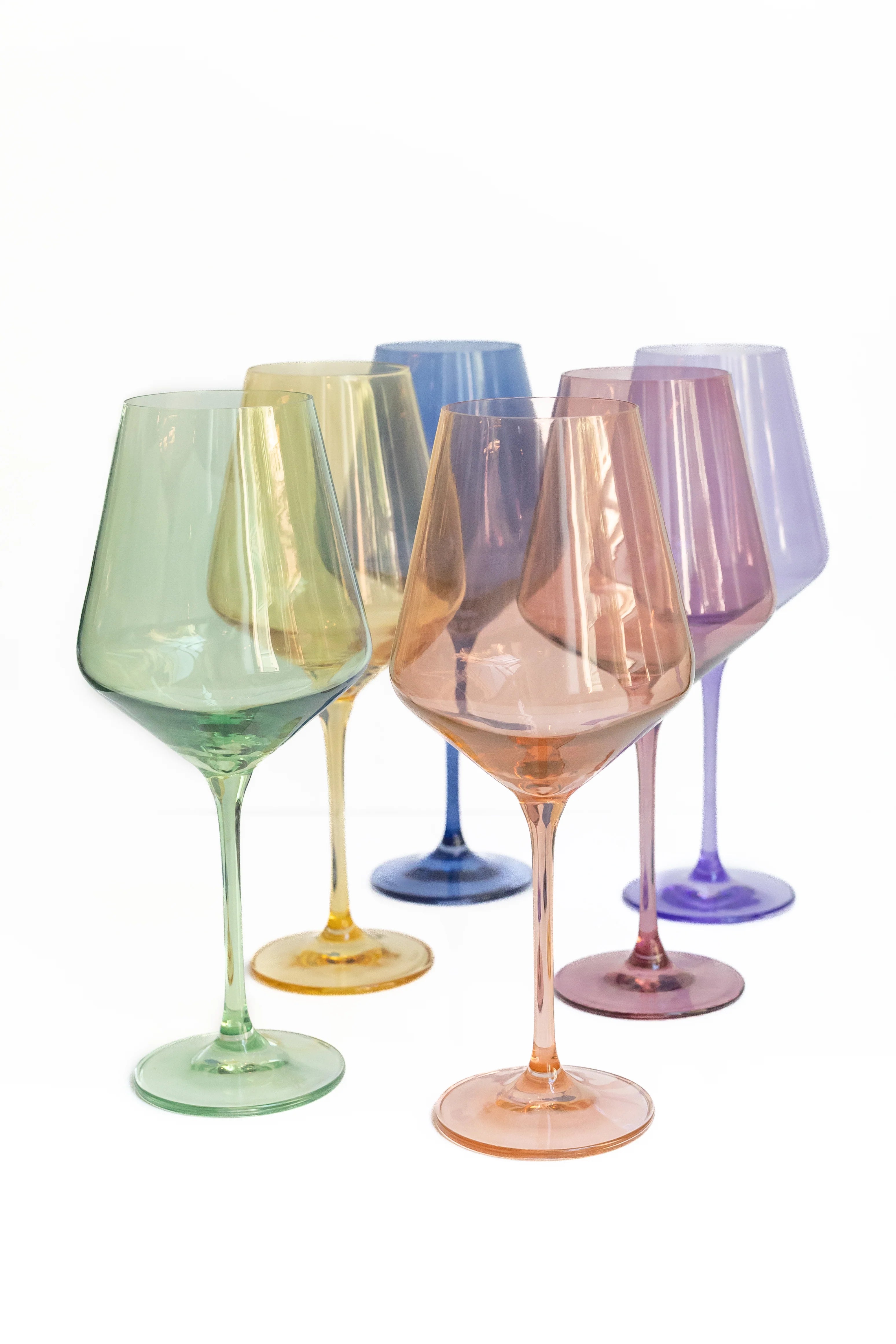 Estelle Wine Stemware - Pastel Mixed Set