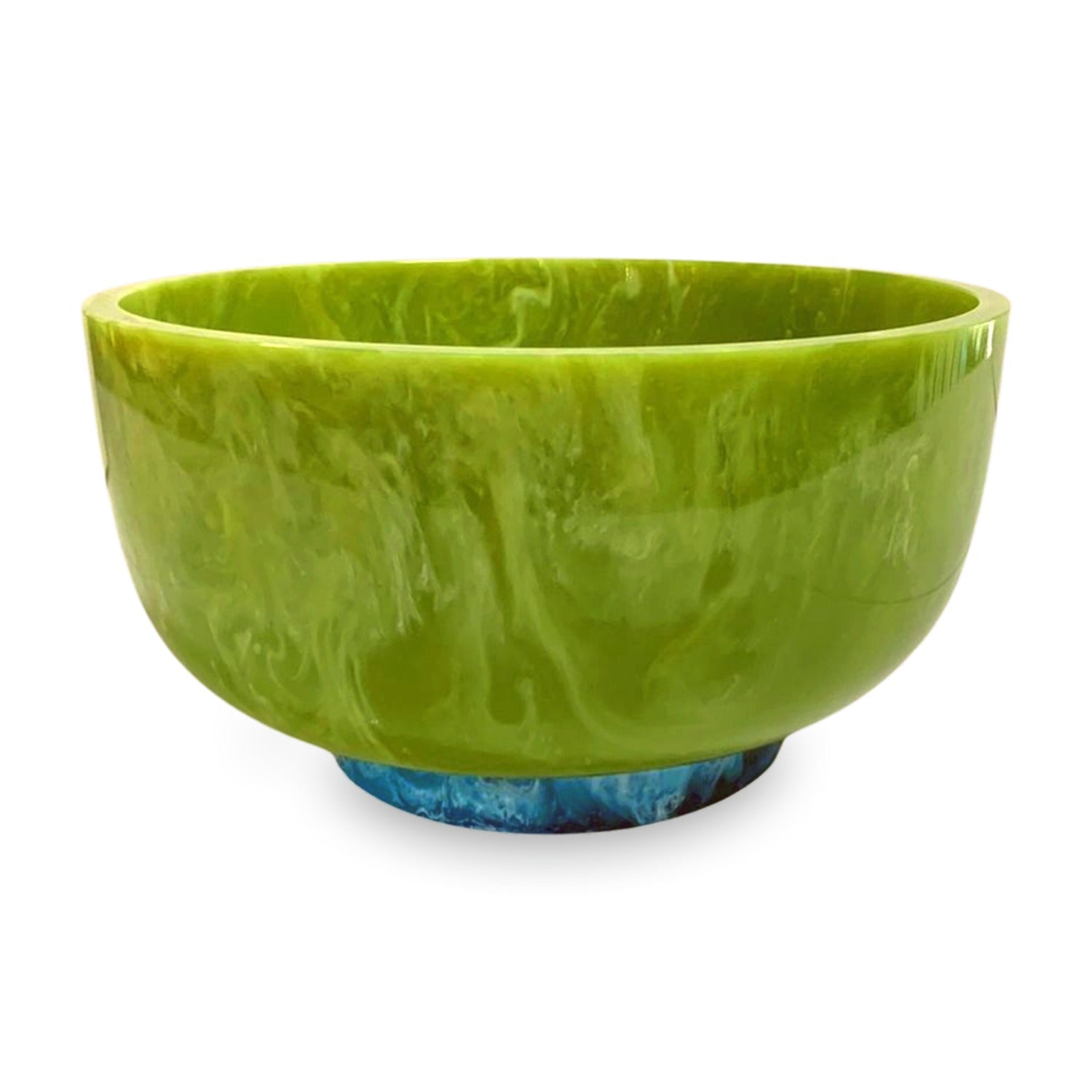 Resin Rio Large Bowls with Base (Green and Blue)