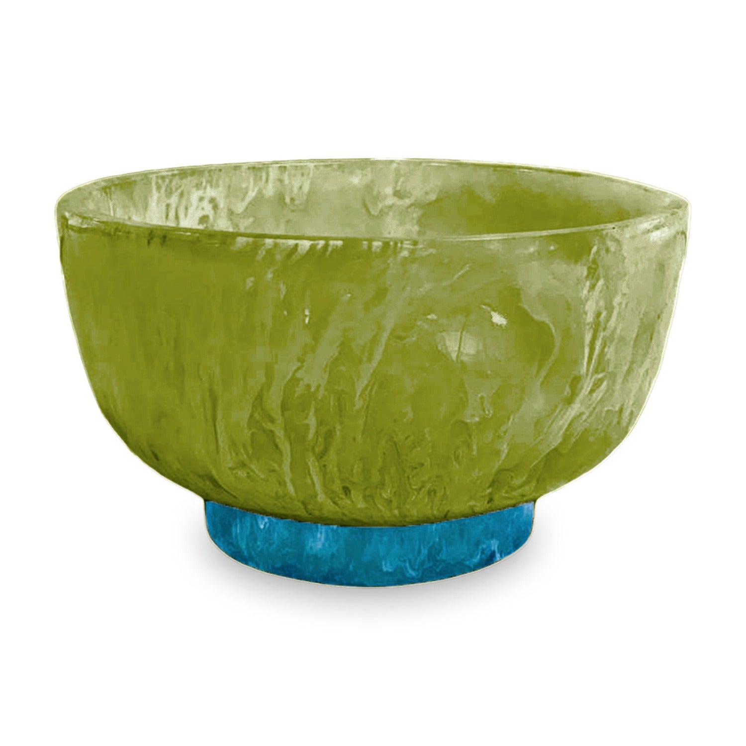 Resin Rio Small Bowls with Base (Green and Blue)