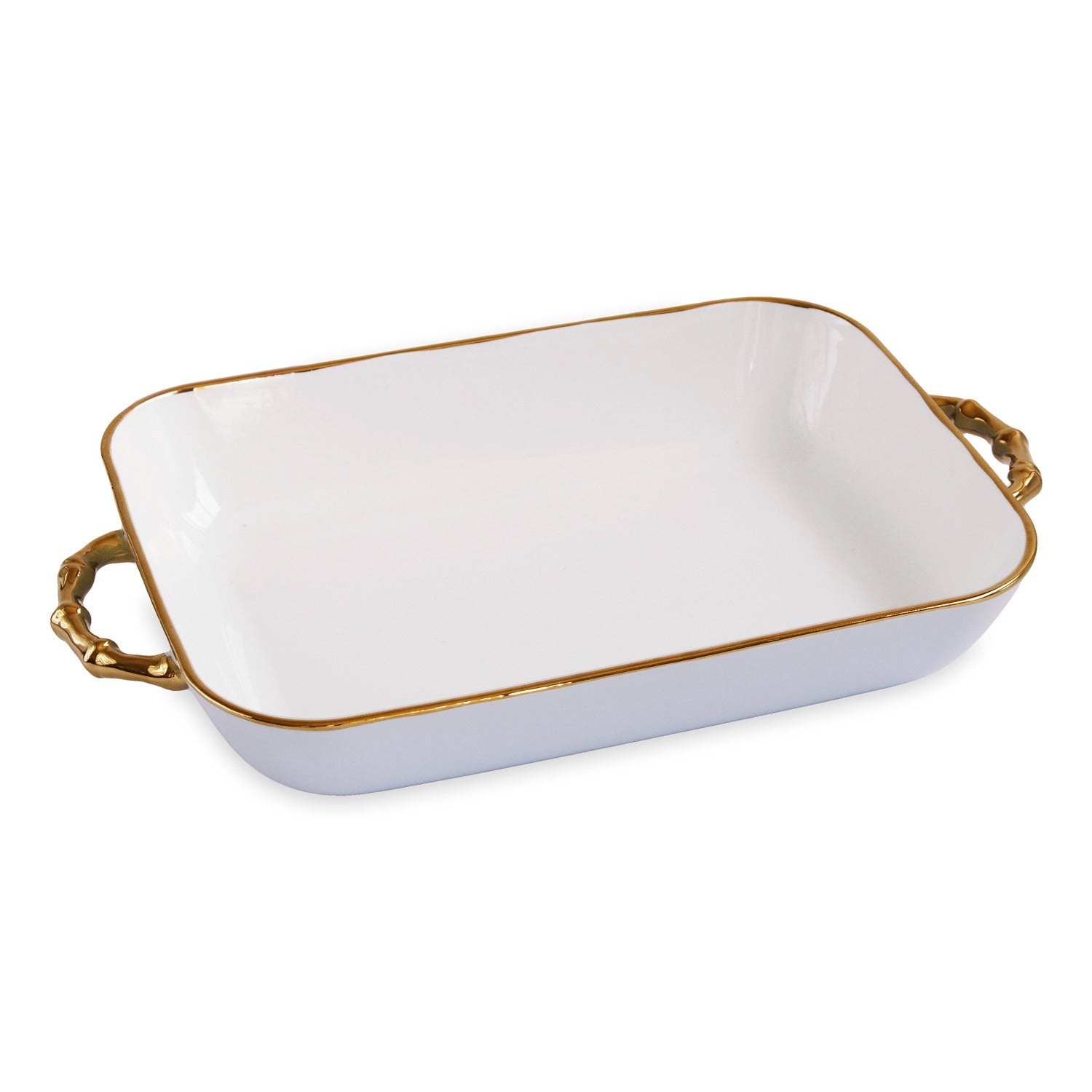 CERAMIC Bambu Rectangular Casserole (Periwinkle & White)