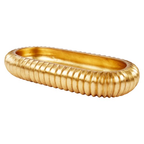 Evelyn Gold Leaf Oval Bowl