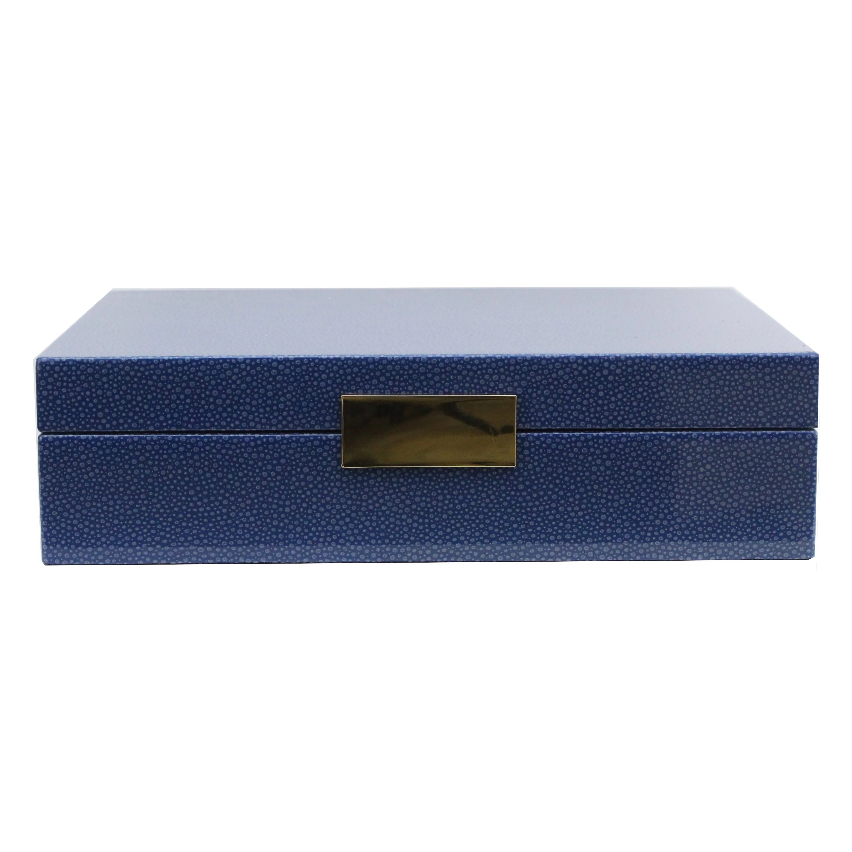 Shagreen Lacquer Box with Gold Clasp