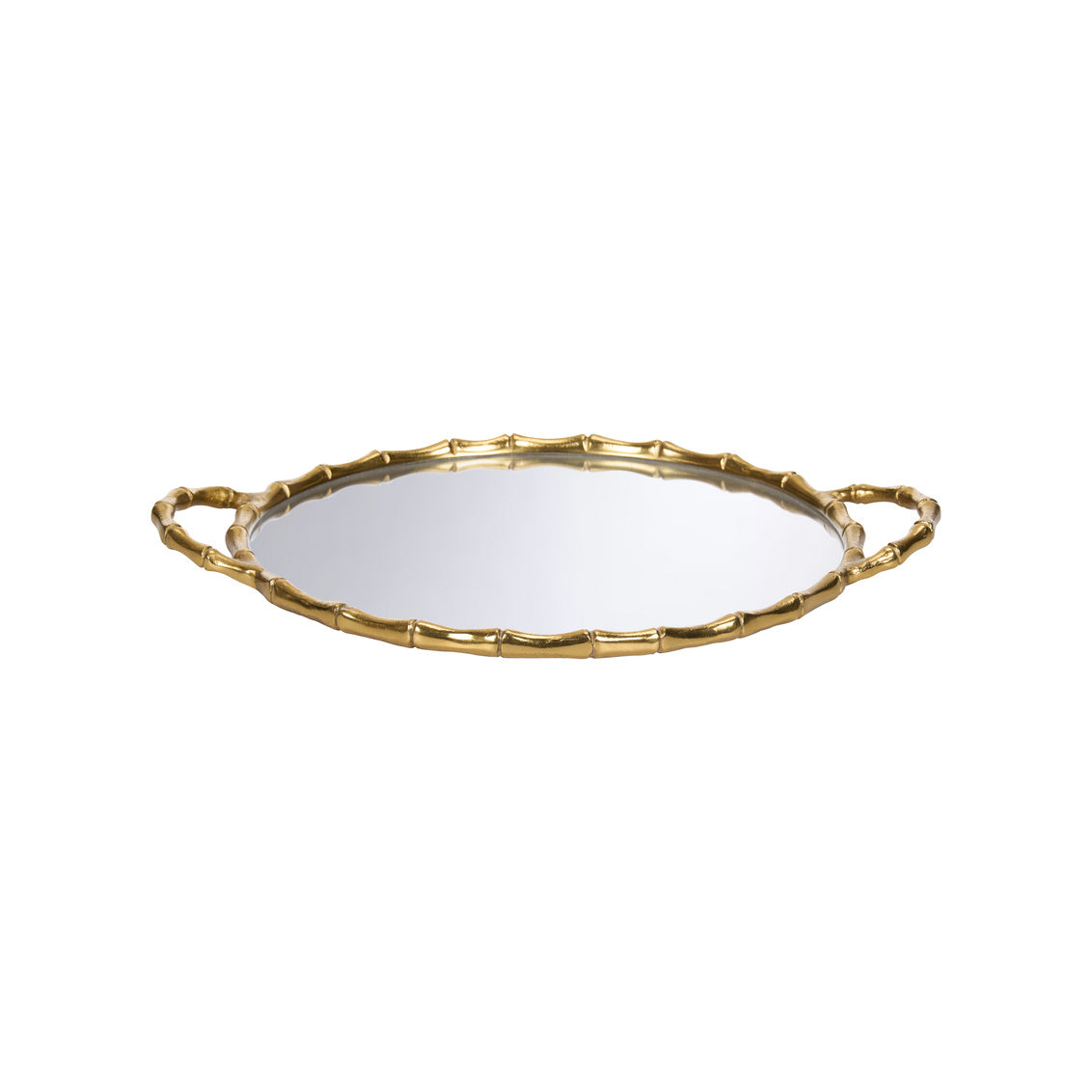 Bamboo Mirrored Round Tray